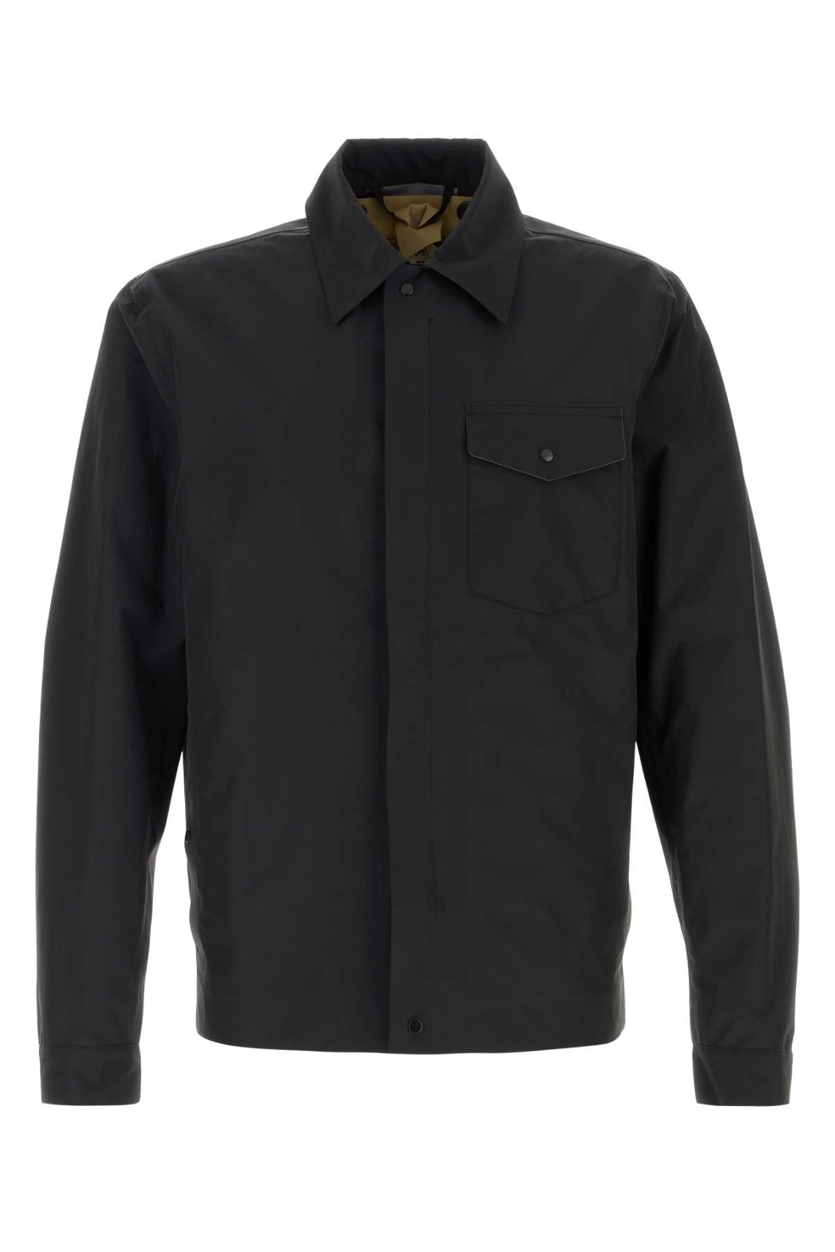 Black Nylon Blend Bonded Shirt
