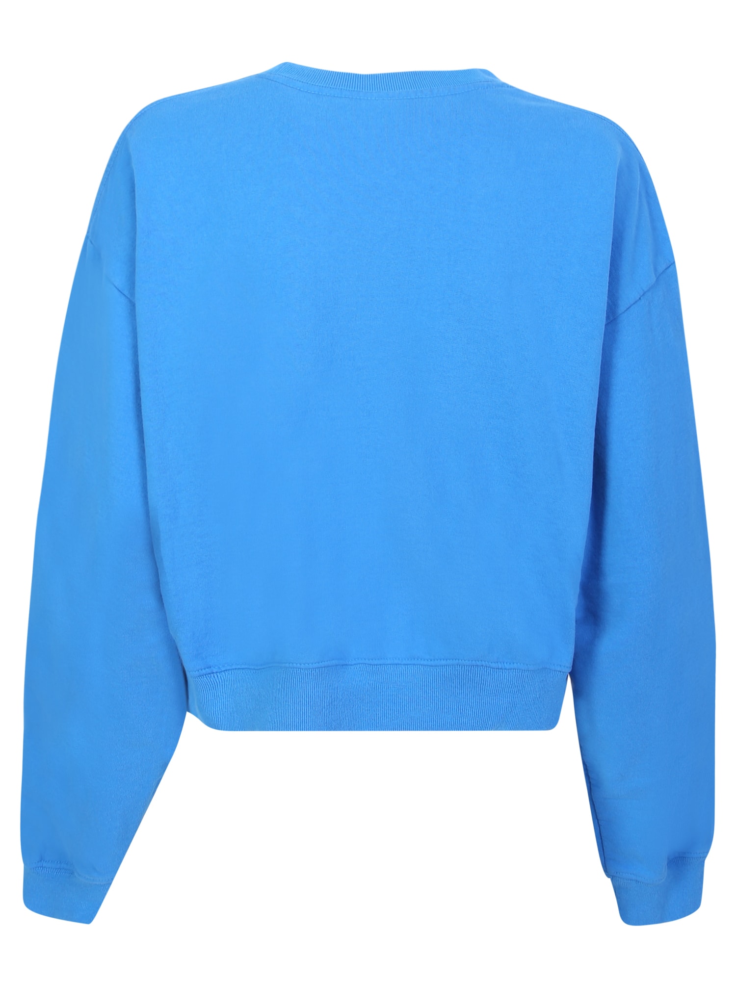 Shop Sporty &amp; Rich Wellness Ivy Blue Crop Sweatshirt In Yellow