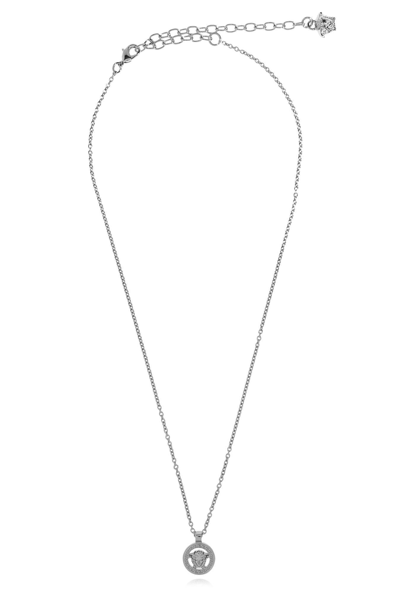 Versace Necklace With Pendant In Palladium