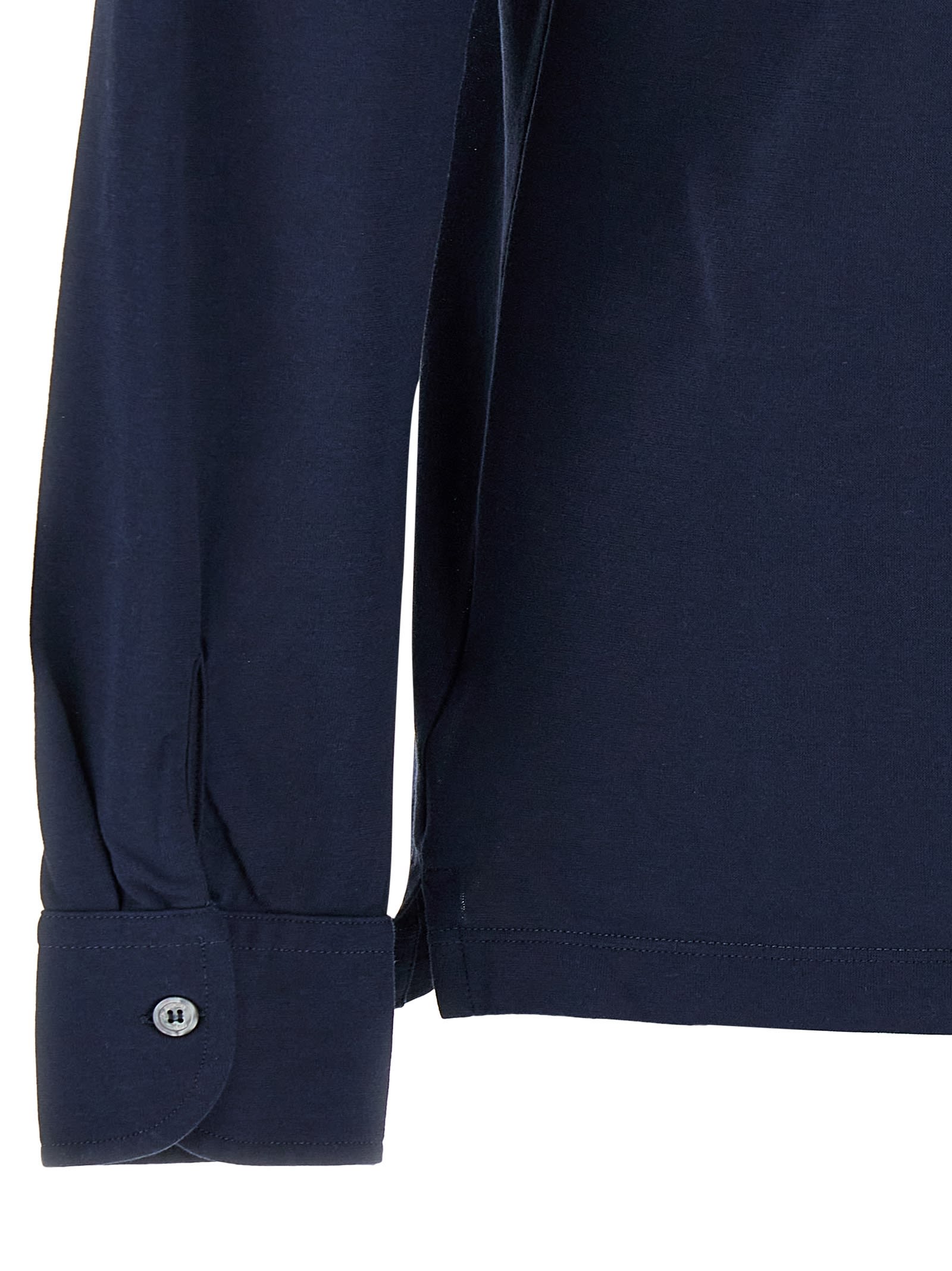 Zanone Ice Cotton Shirt In Blue