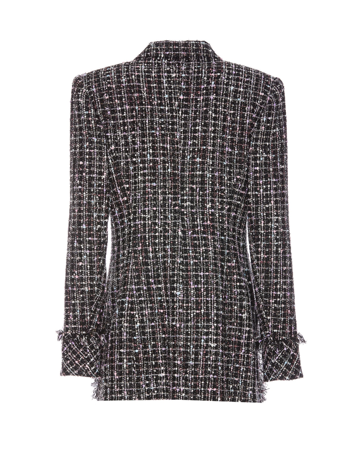 Shop Balmain Tweed Jacket In Black