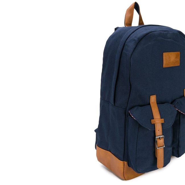 Shop Mc2 Saint Barth Blue Canvas Backpack