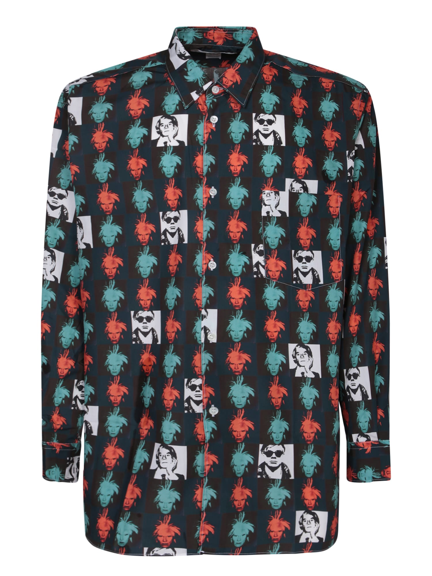 Shop Comme Des Garçons Shirt Andy Green/multicolor Shirt