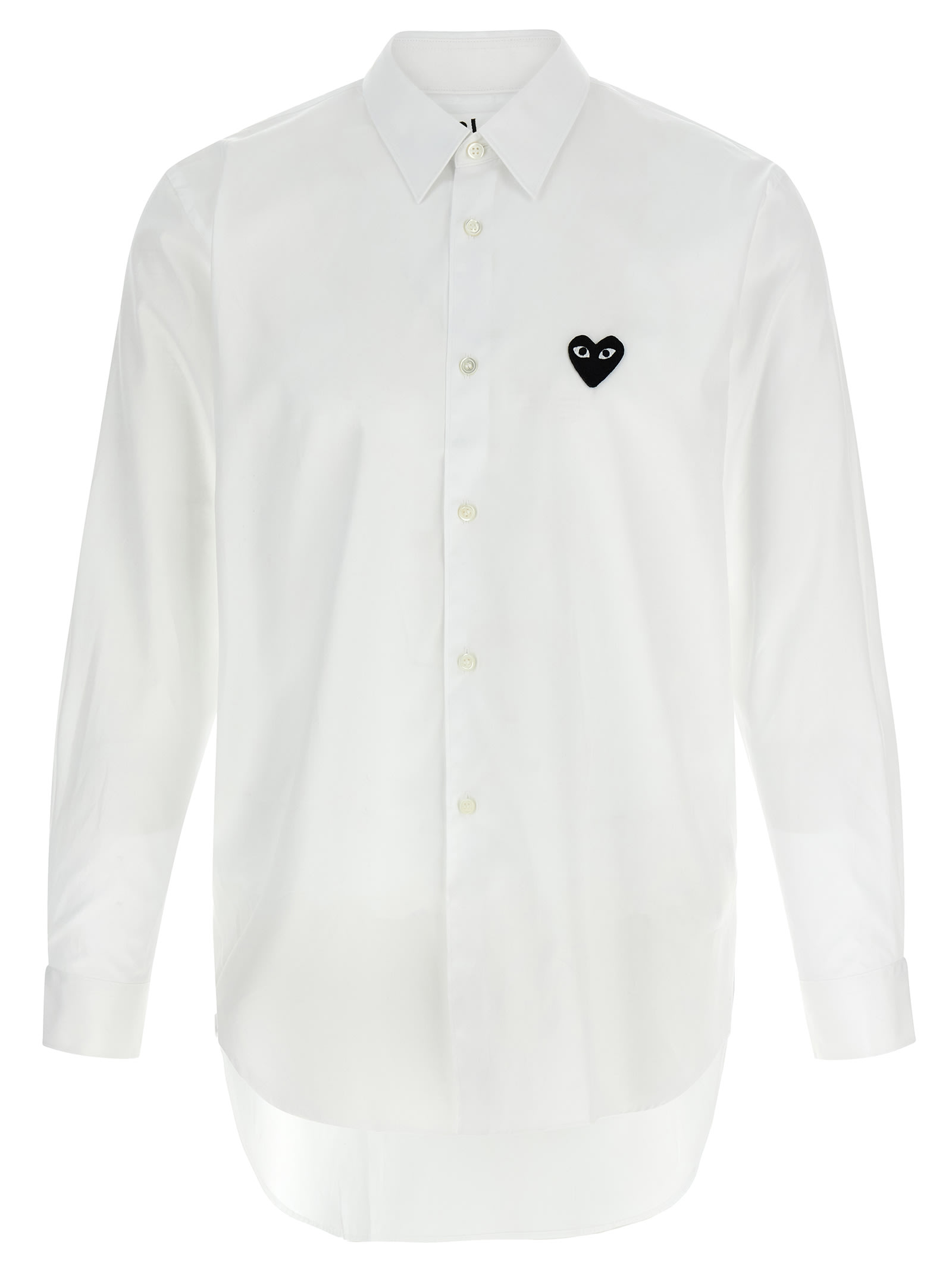 Comme Des Garçons Play Black Heart Shirt In White