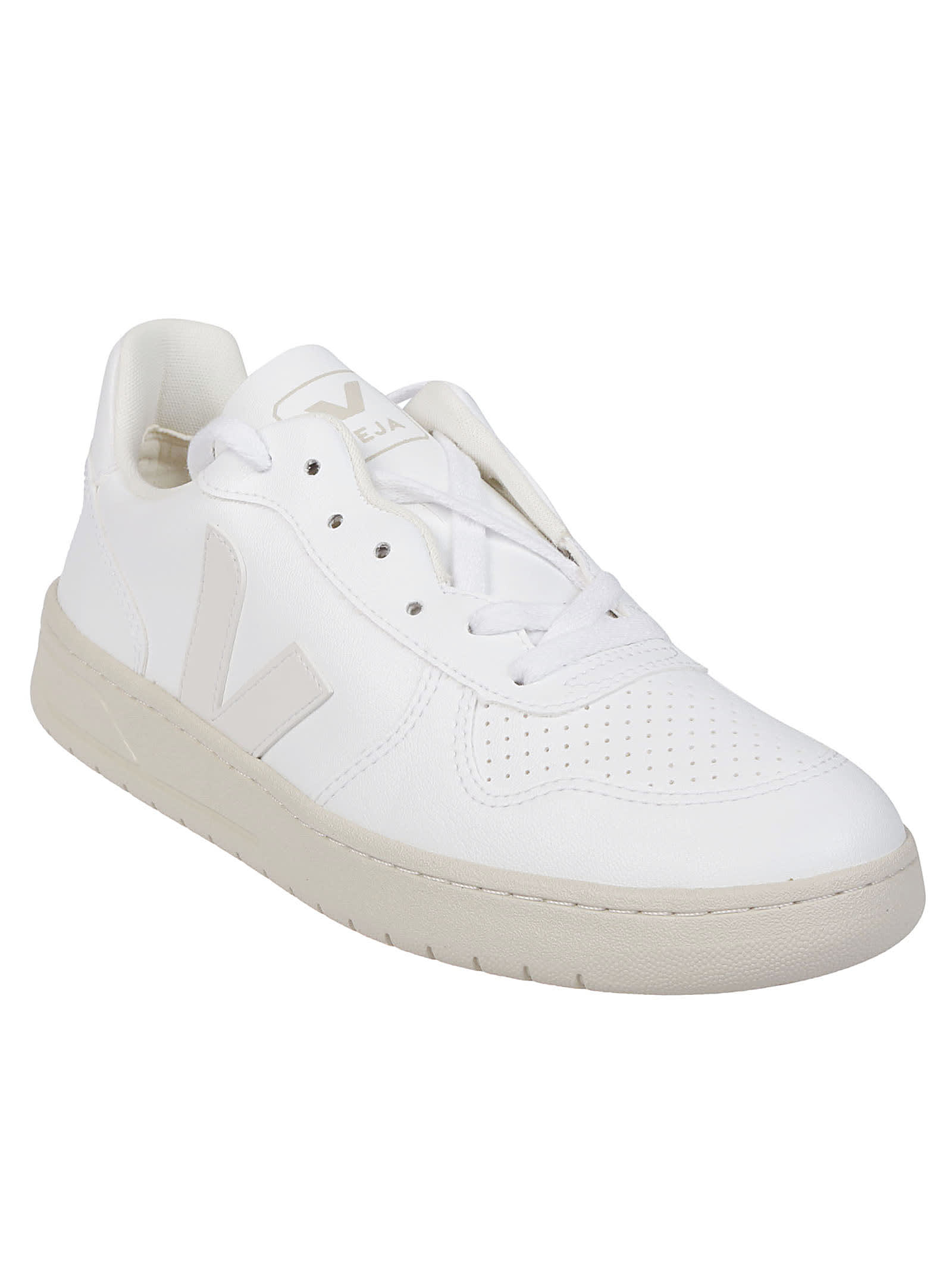 Shop Veja V-10 Sneakers In Full White