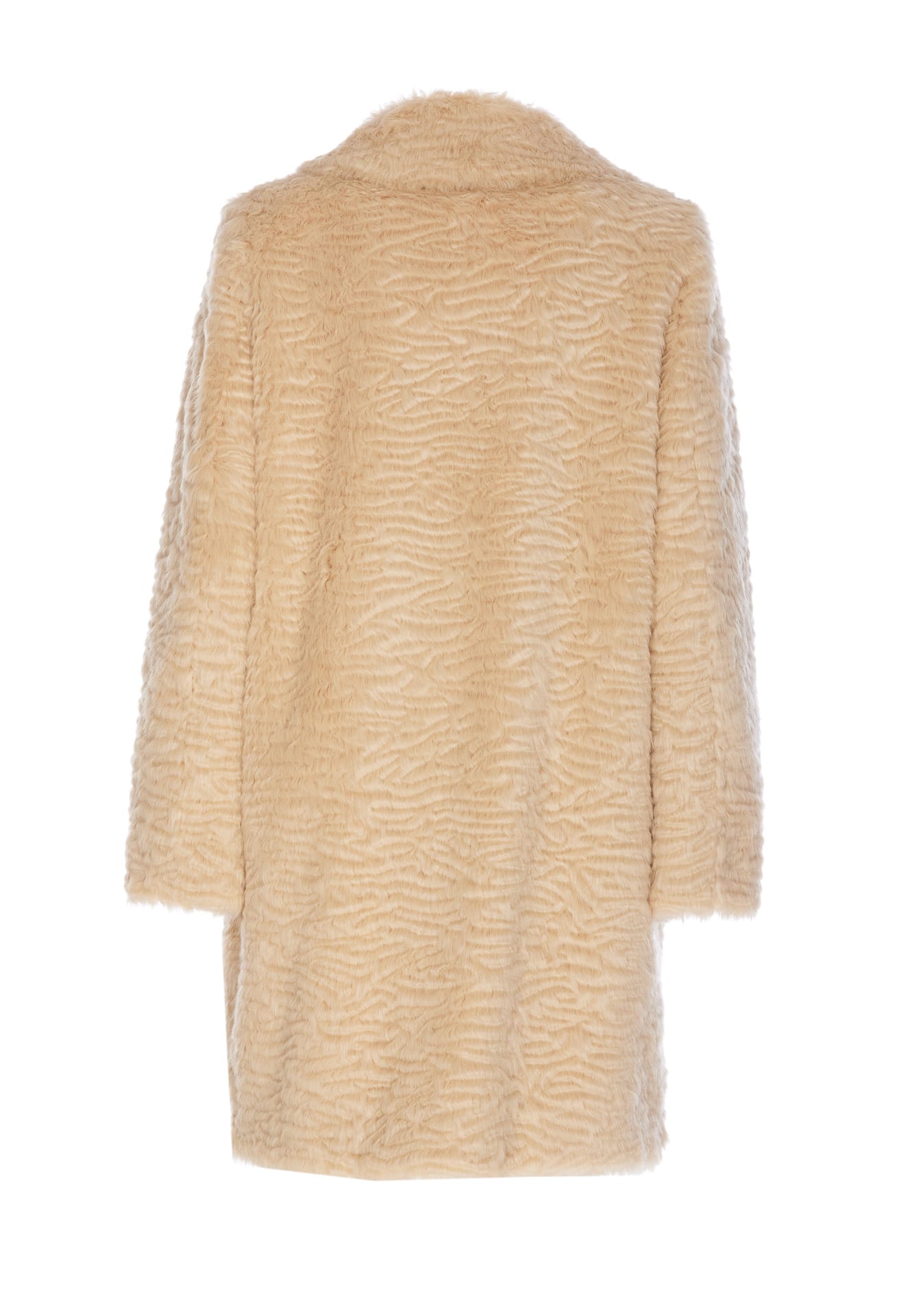 Shop Twinset Coat In Beige