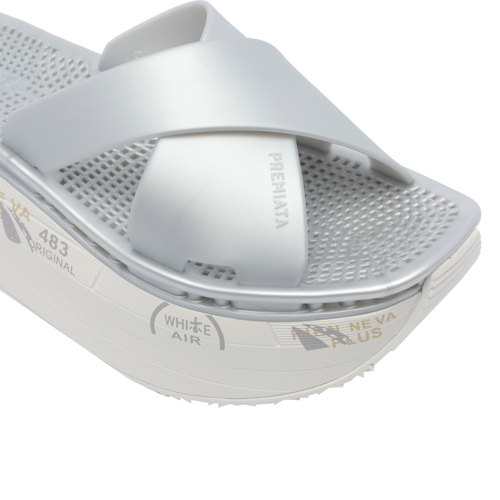 Premiata Moura Platform Sandals In Gray