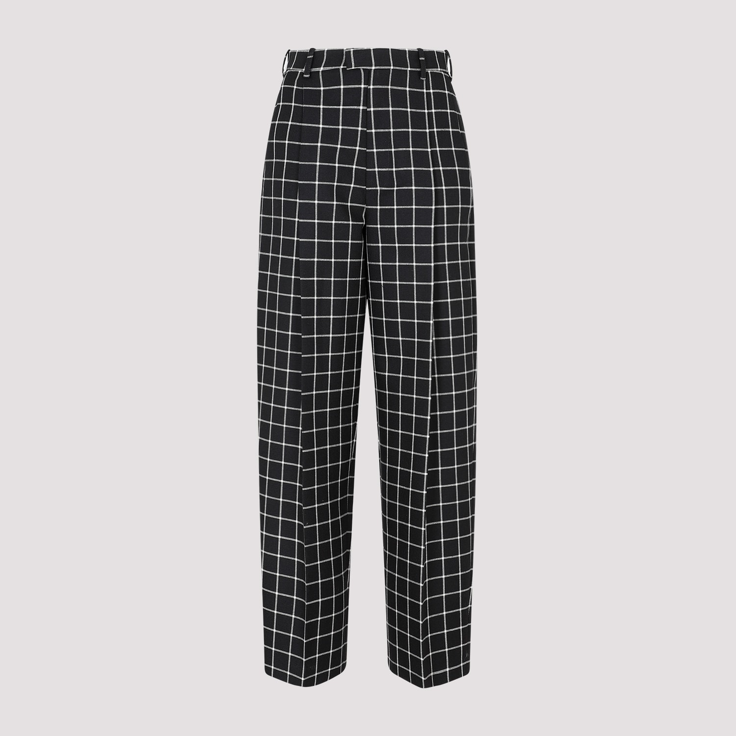 Shop Marni Wool Straight Pants In Black