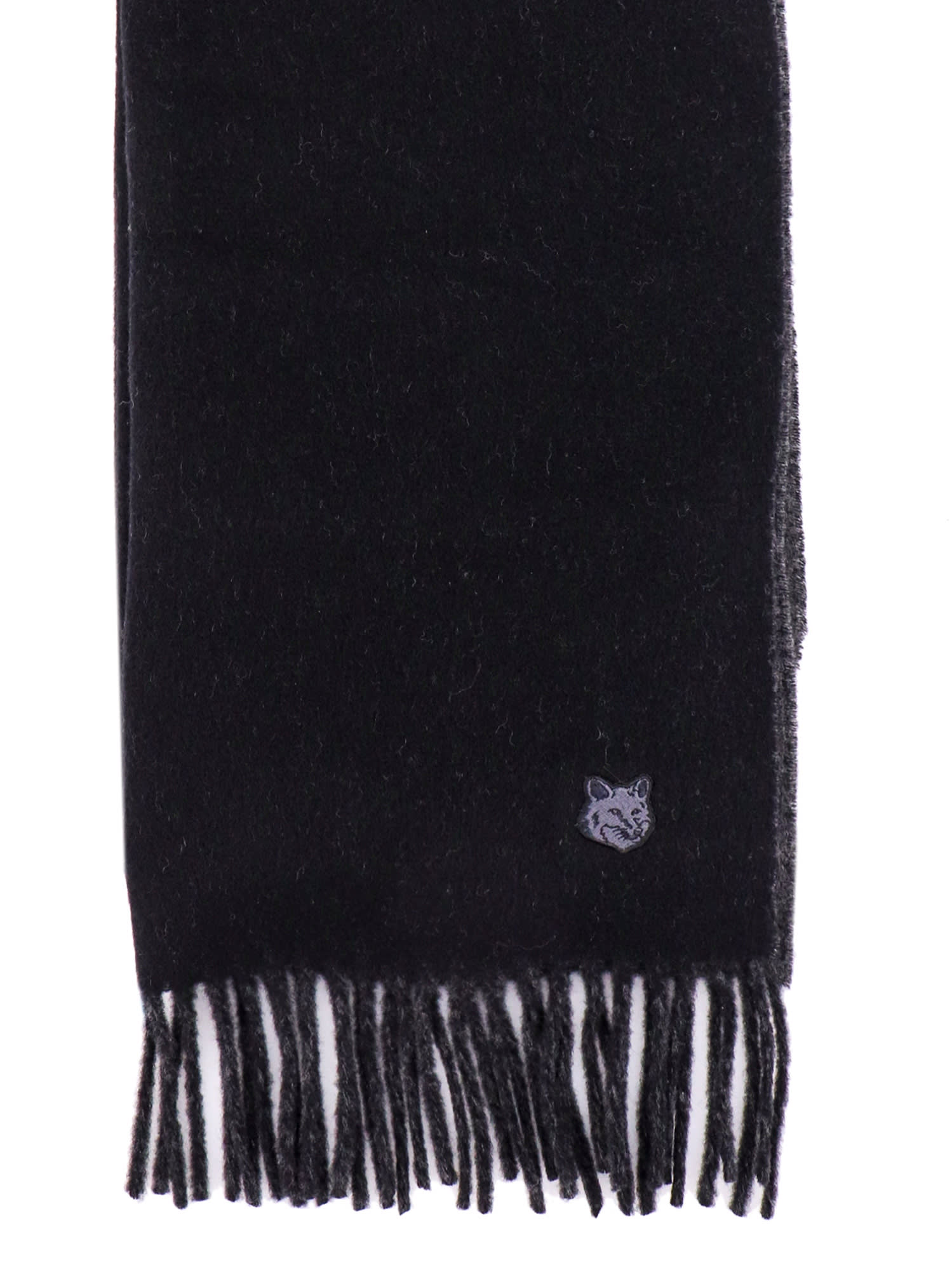 Shop Maison Kitsuné Scarf In Black