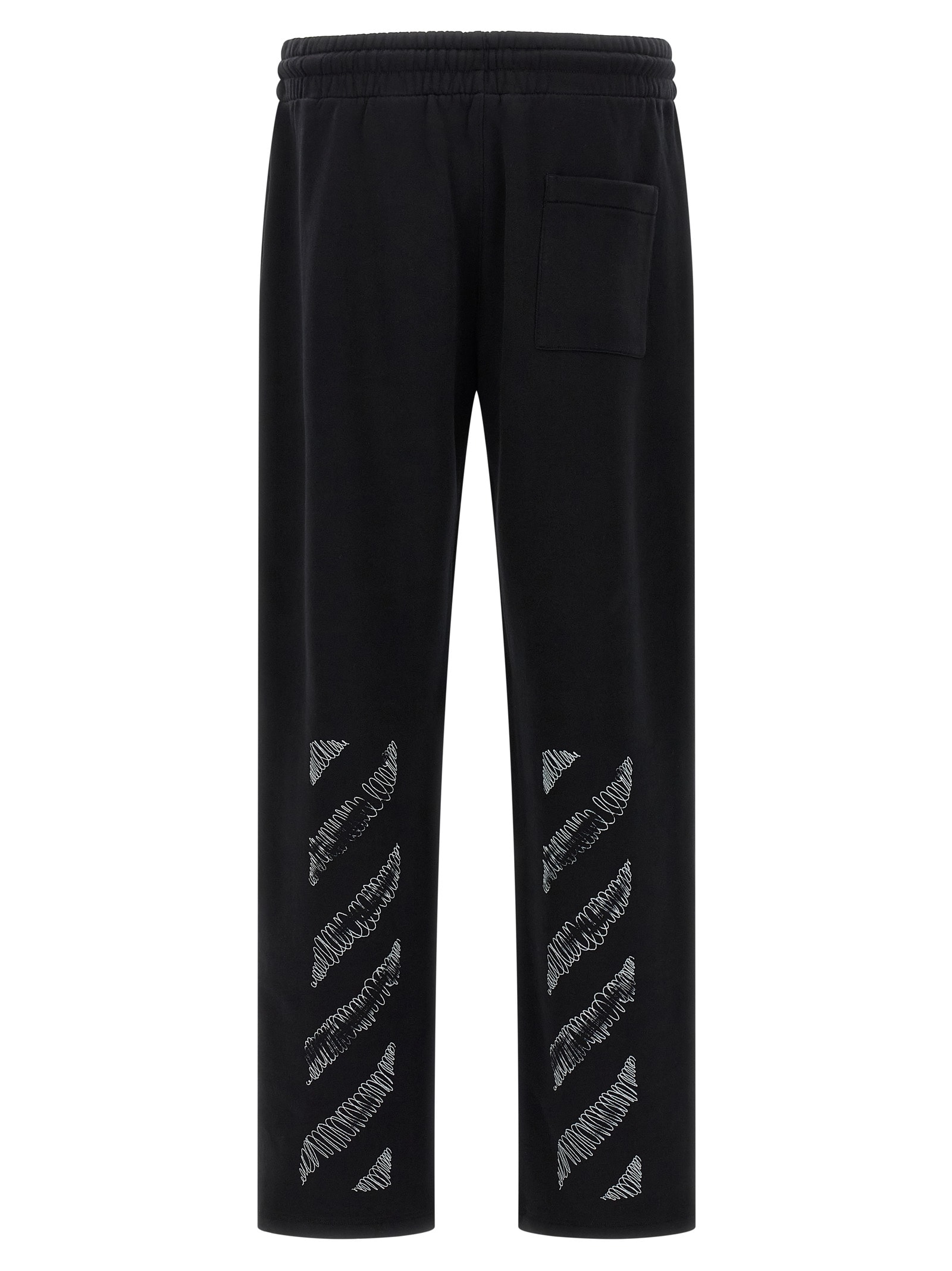 Off-white Scribble Diag Joggers In Black