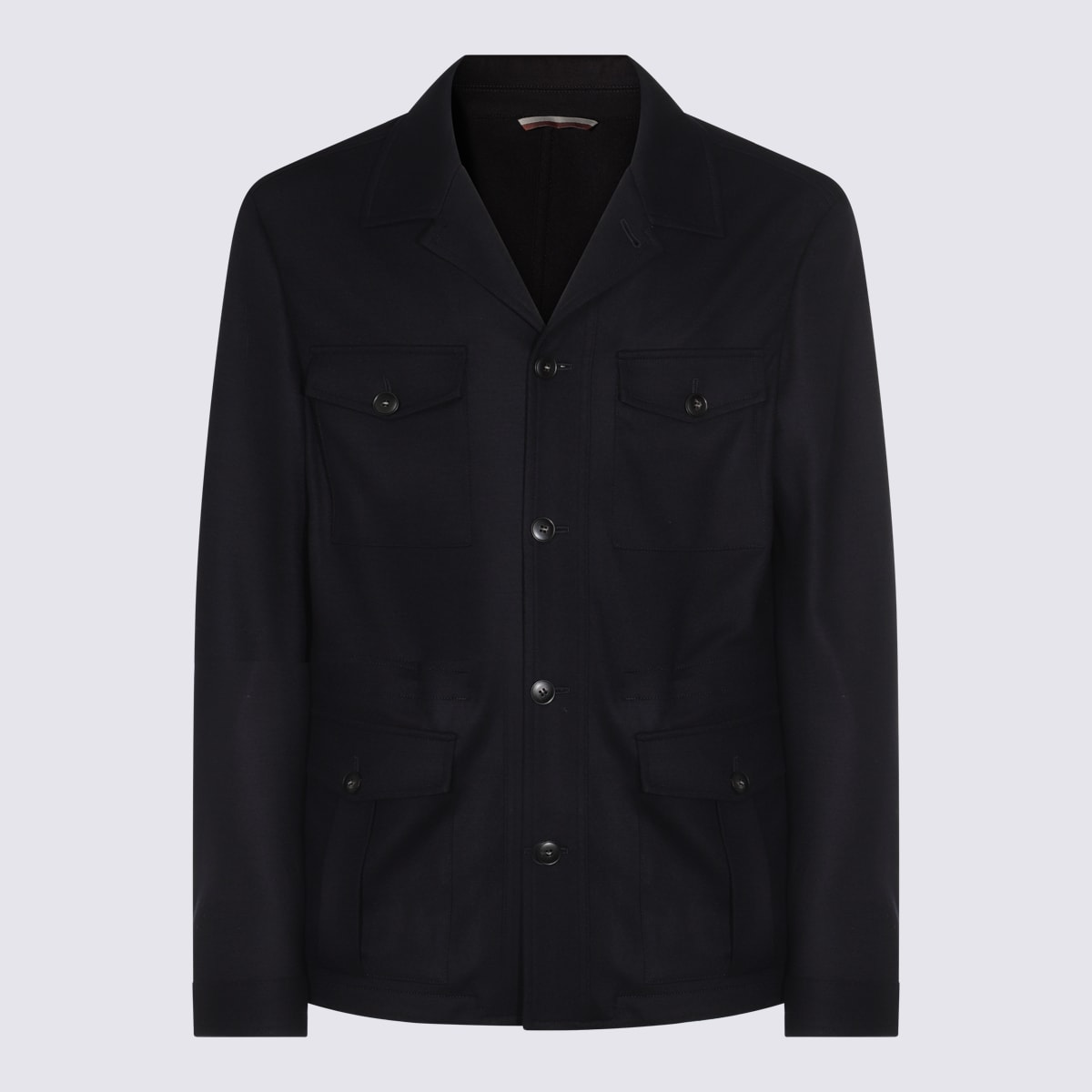Black Wool Casual Jacket