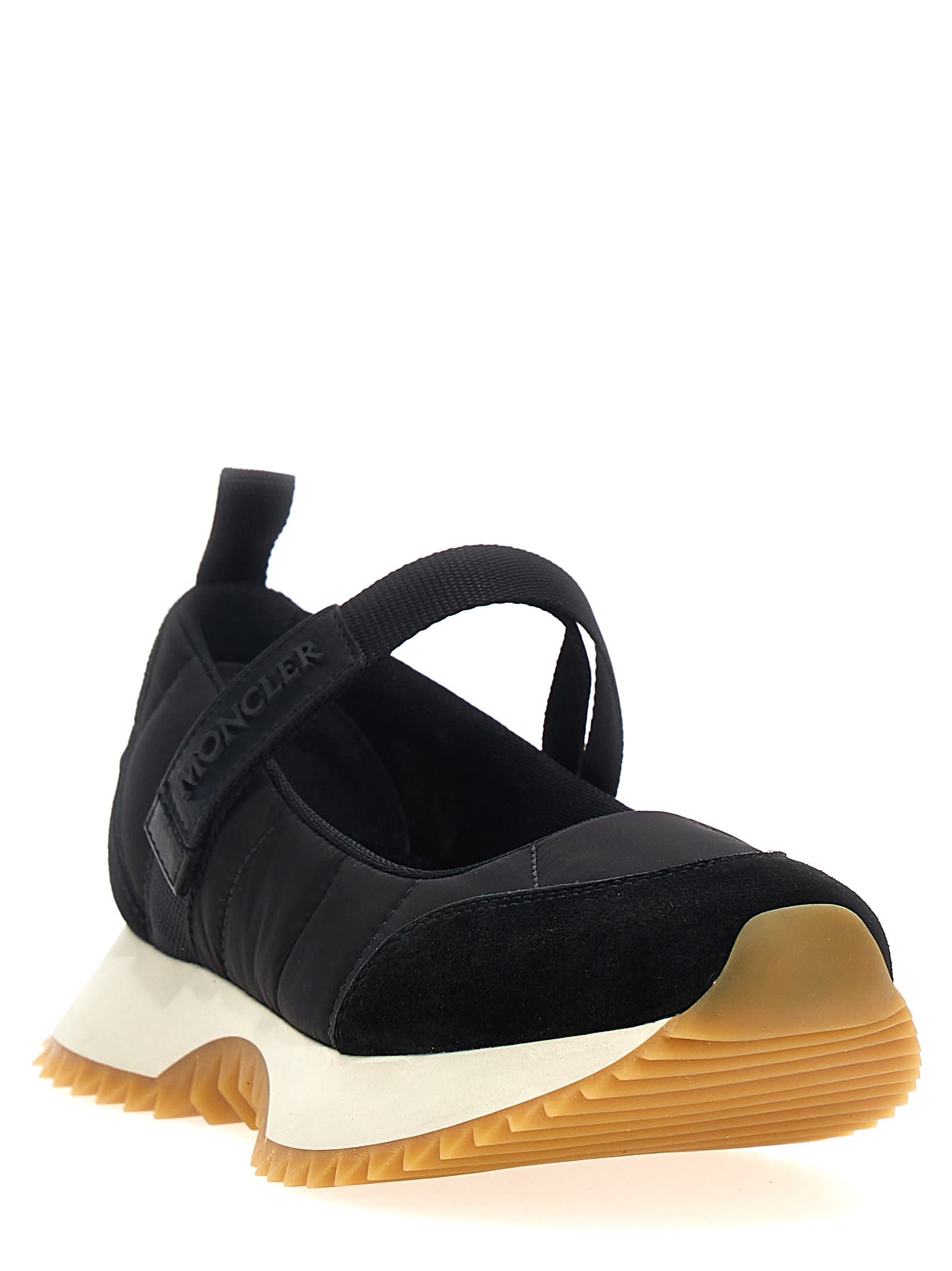 Shop Moncler Pacey Ballet Sneakers In Black