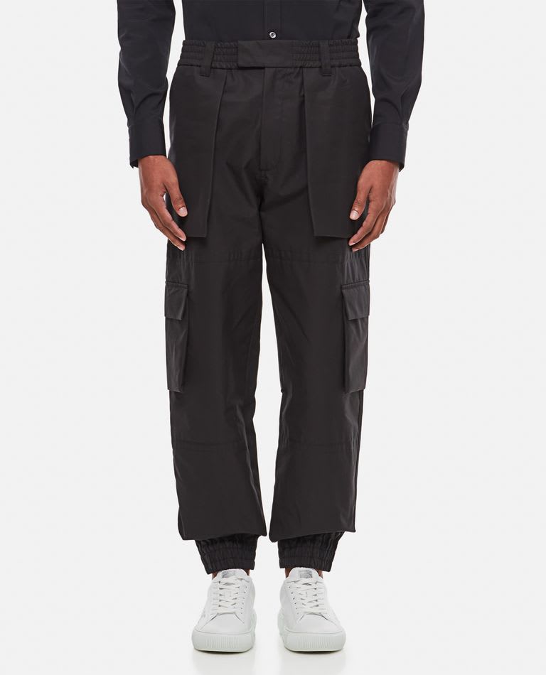 Alexander Mcqueen Cotton Cargo Trousers In Black