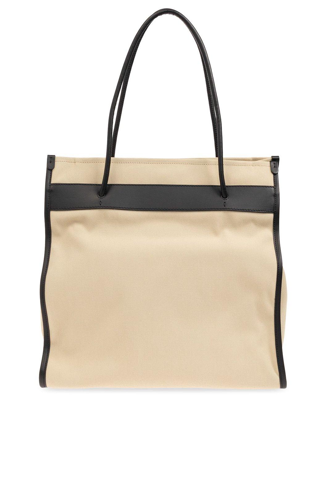 Shop Moschino Open-top Shopper Bag In Beige