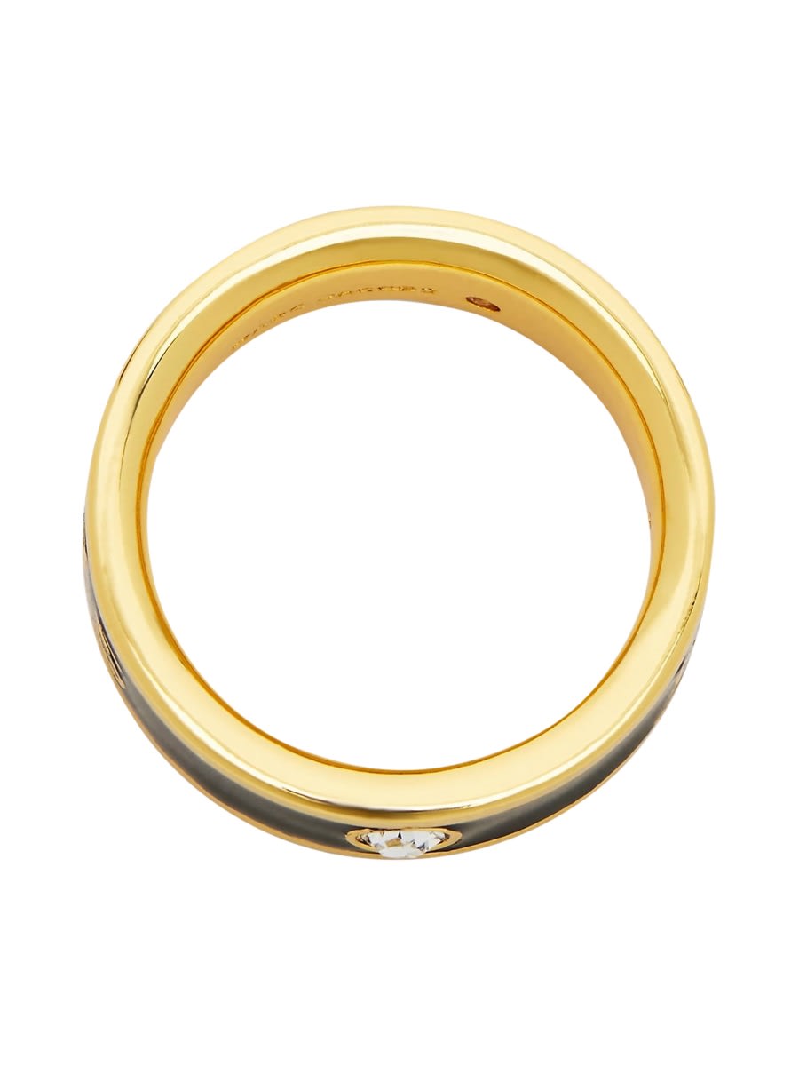 Marc Jacobs Elegant Brass And Cz Bijoux In Gold