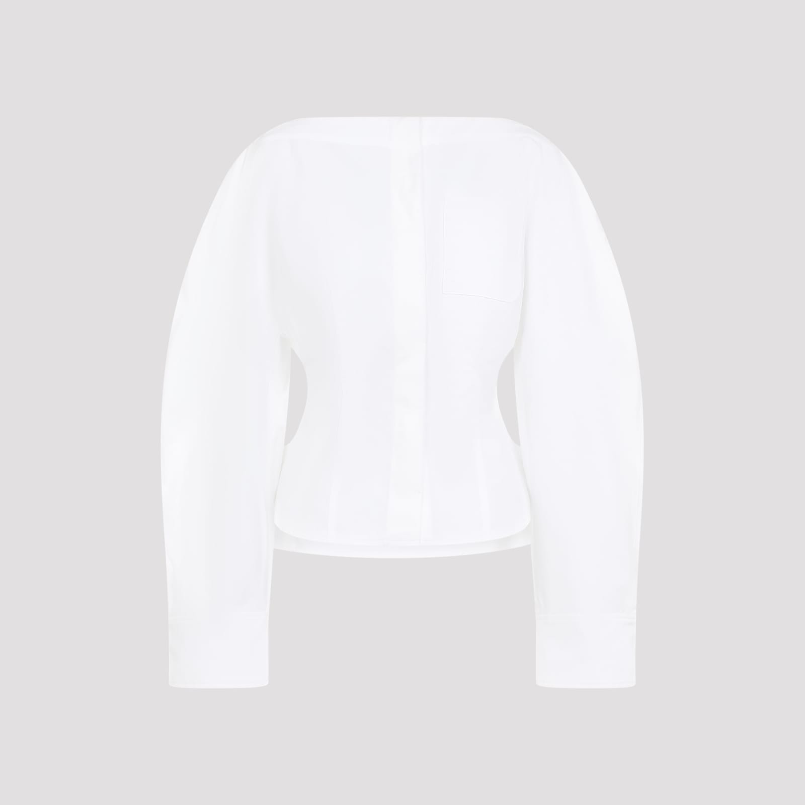 Shop Jacquemus La Chemise Barco In White