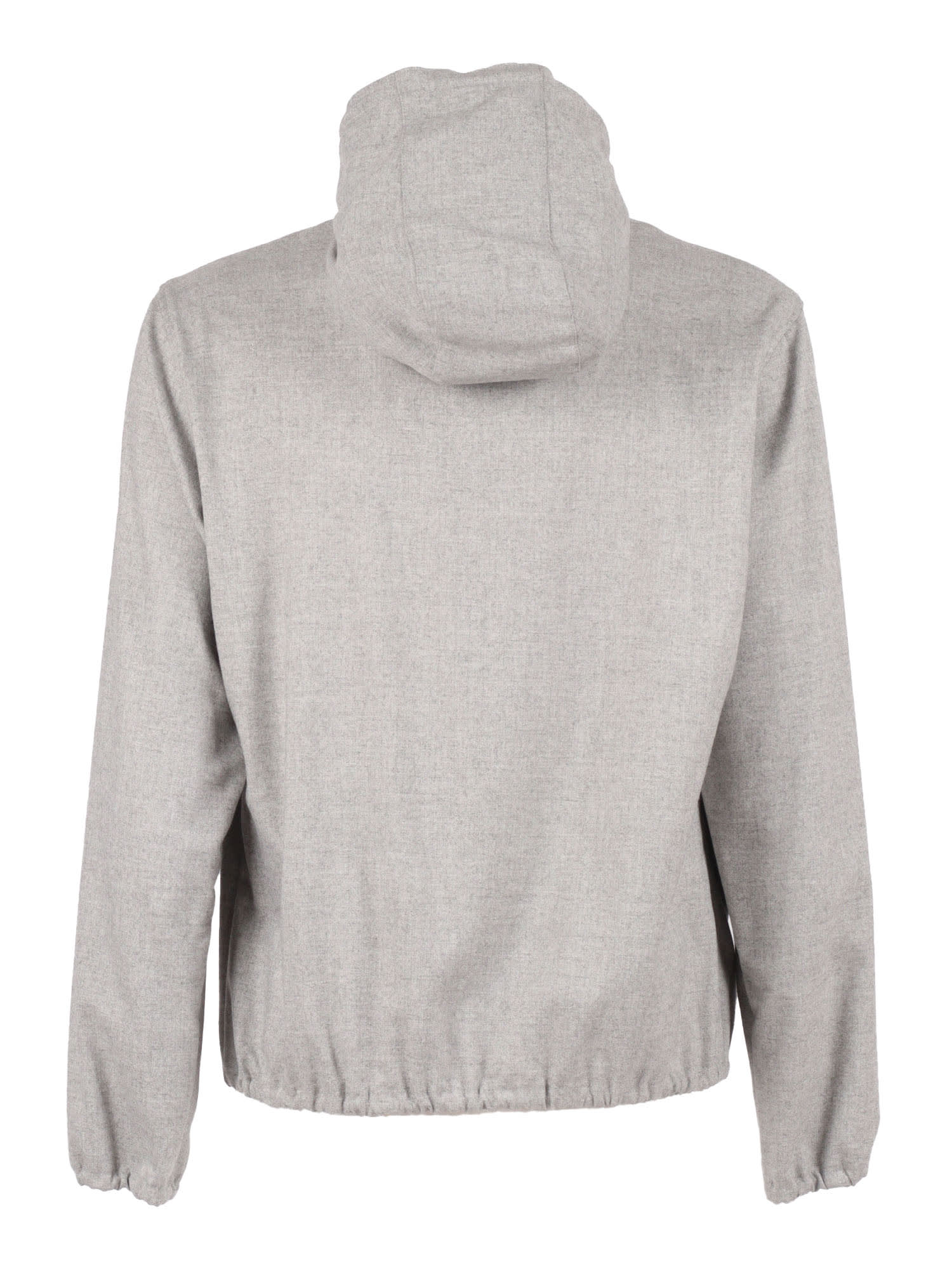 Tombolini Lightweight Hooded Jacket With Textured Finish In Gray