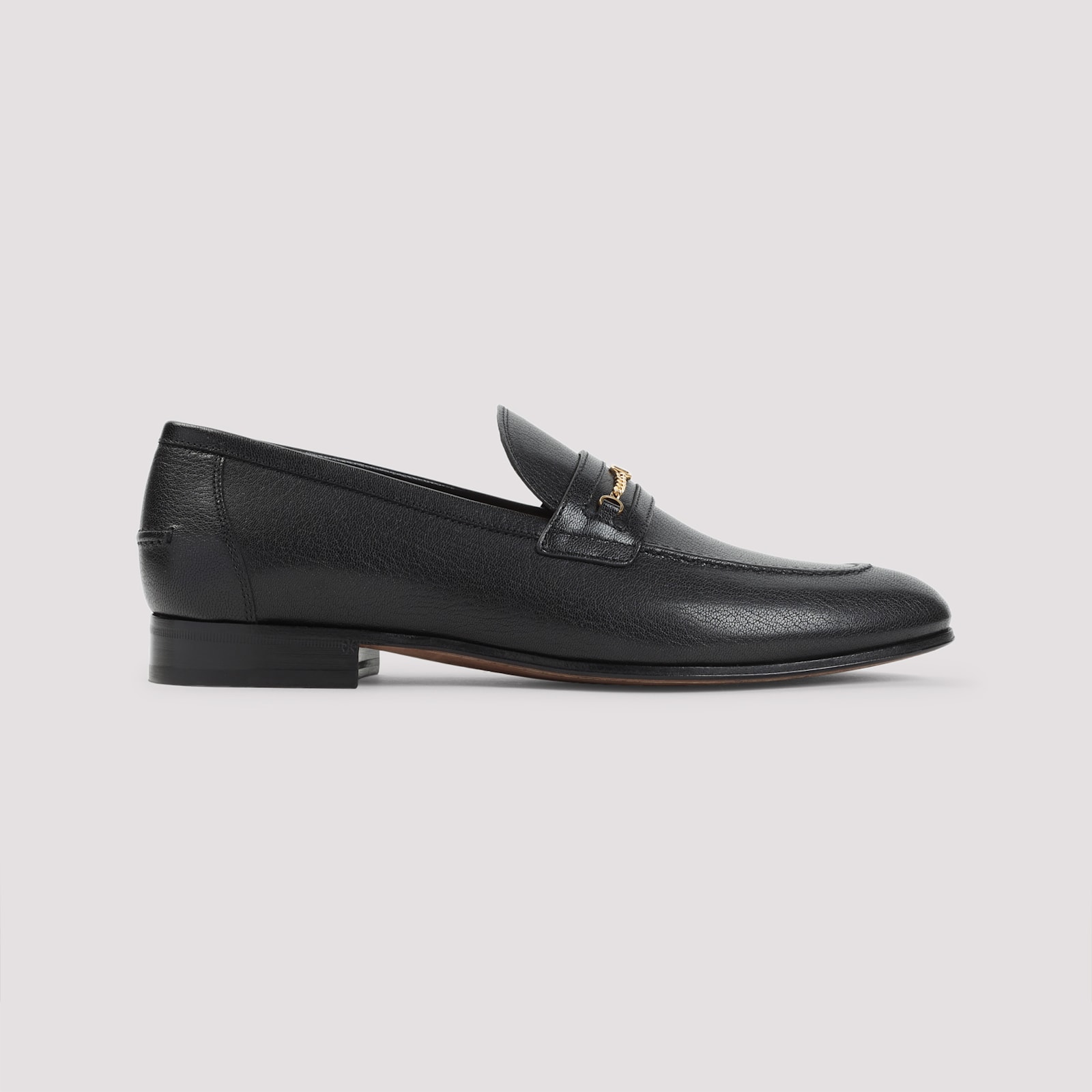 Valentino Logo-embellished Full-grain Leather Loafers In Black