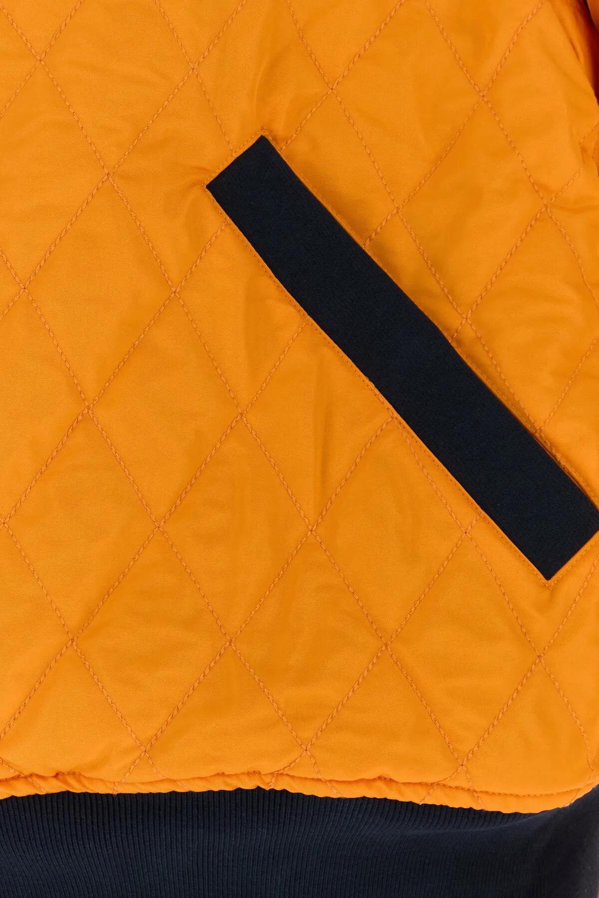 KENZO NAVY BLUE STRETCH COTTON REVERSIBLE BOMBER JACKET