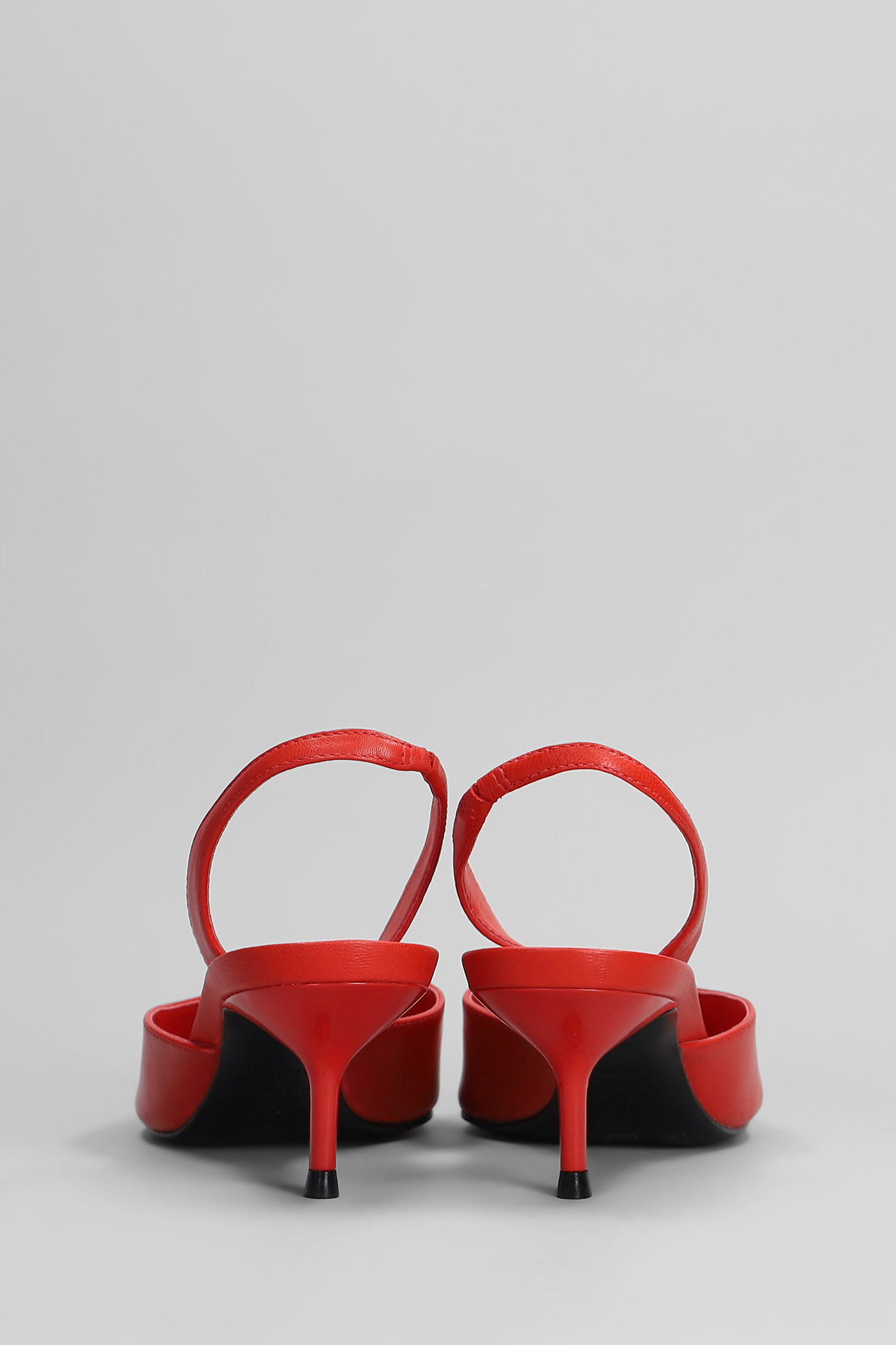 Shop Schutz Paola Mid Pumps In Red Leather