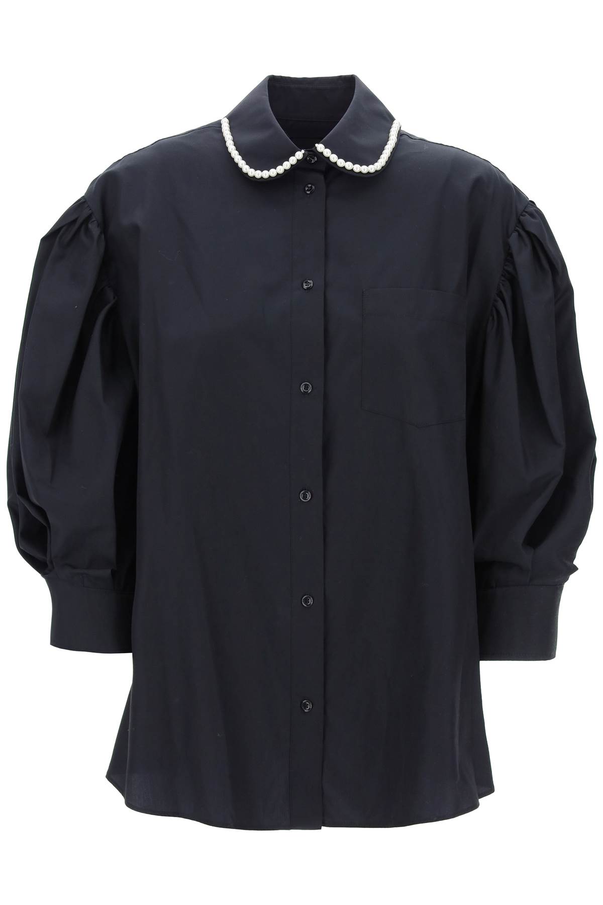 Puff Sleeve Shirt With Embellishment