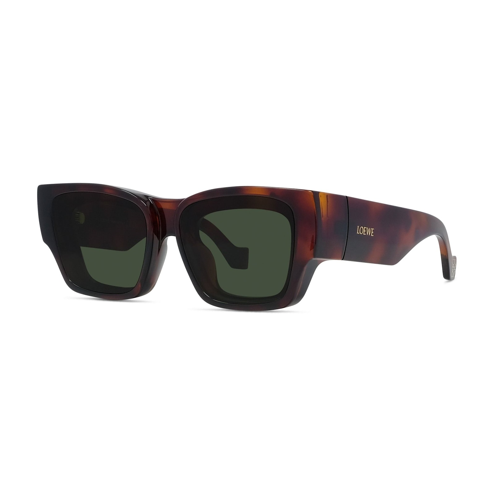 Loewe Signature Logo-print Square Sunglasses In Brown