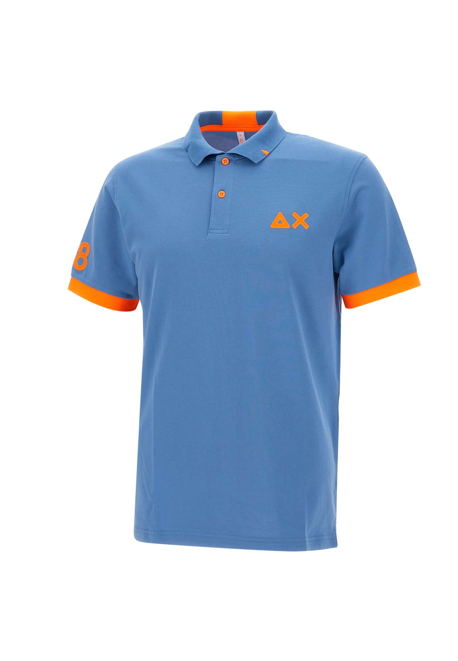 fluo Logo Cotton Polo Shirt