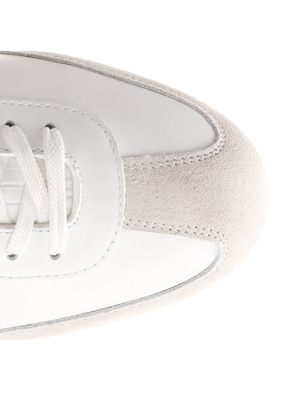 Shop Valentino White Low Top Sneakers In Calf Leather And Nappa Leather
