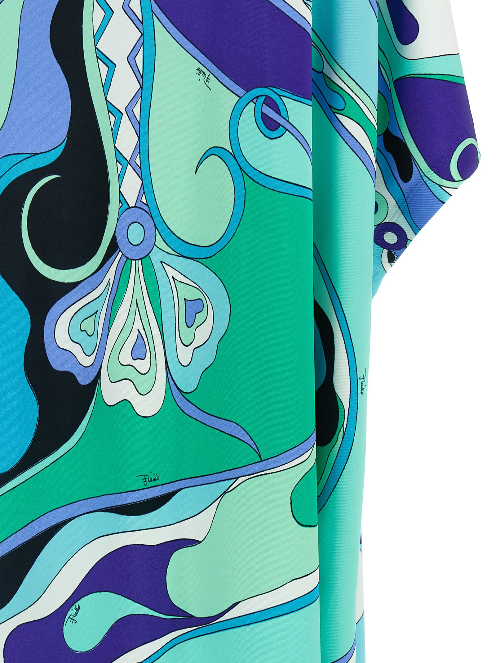 Pucci Women Orchidee Print Stretch Jersey Caftan
