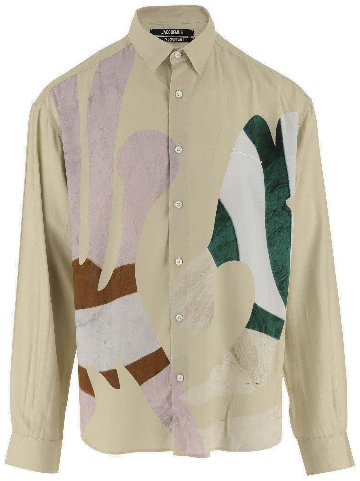 Shop Jacquemus The Bathers Long-sleeve Shirt In Multicolor
