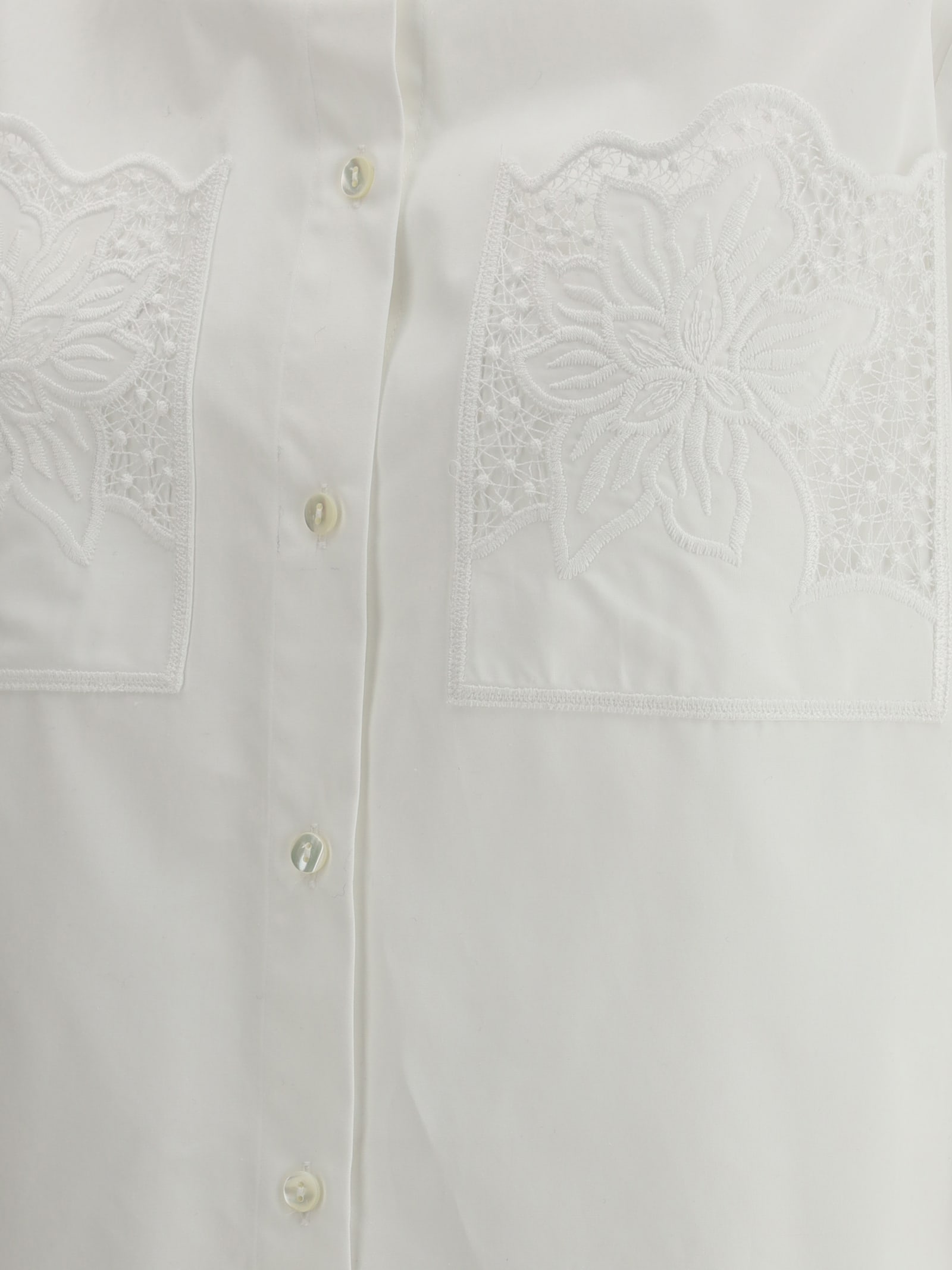 P.A.R.O.S.H WHITE COTTON SHIRT