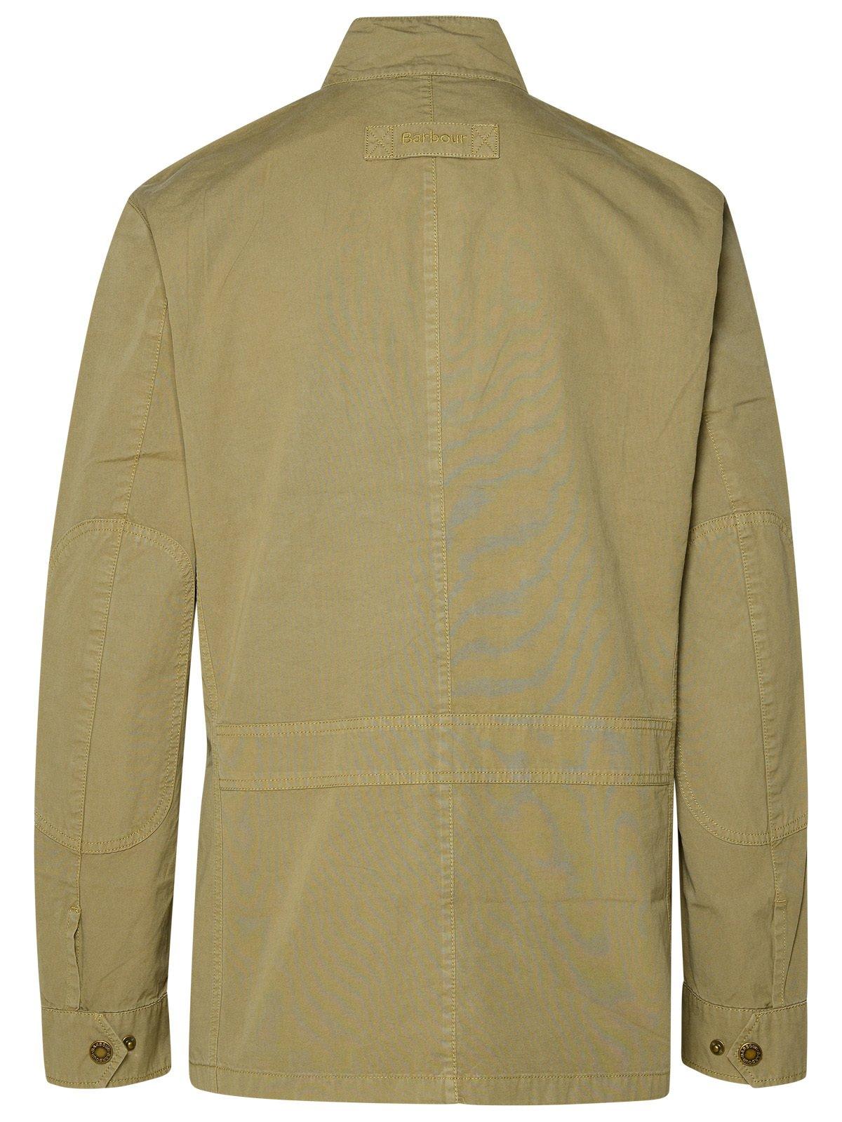 Shop Barbour Corbridge Button-up Jacket In Bleached Olive