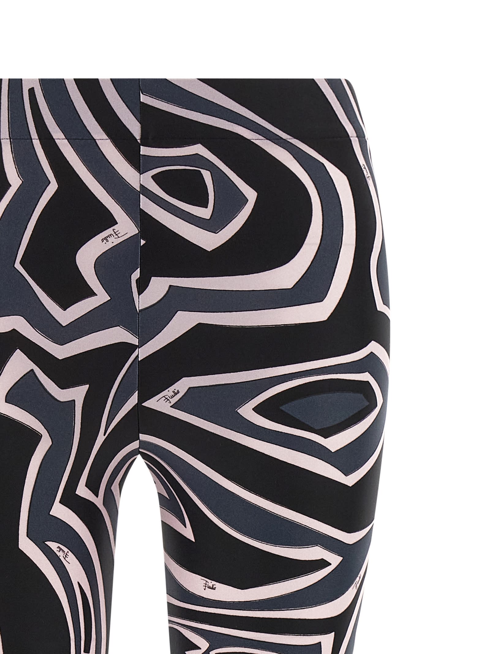 Pucci Abstract Pattern Stretch Fit Trousers In Black