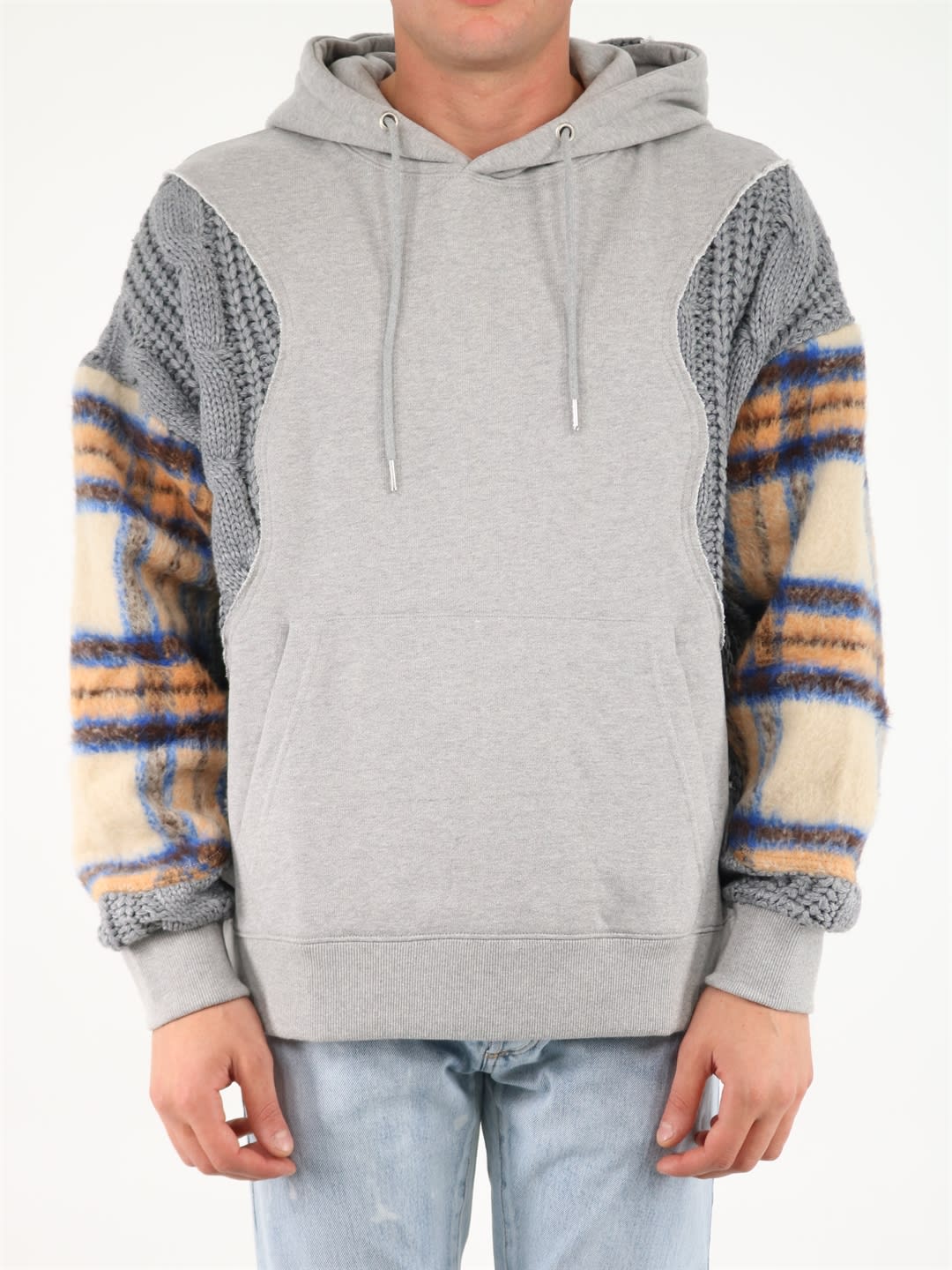 Andersson Bell Hooded Sweatshirt With Knitted Inserts
