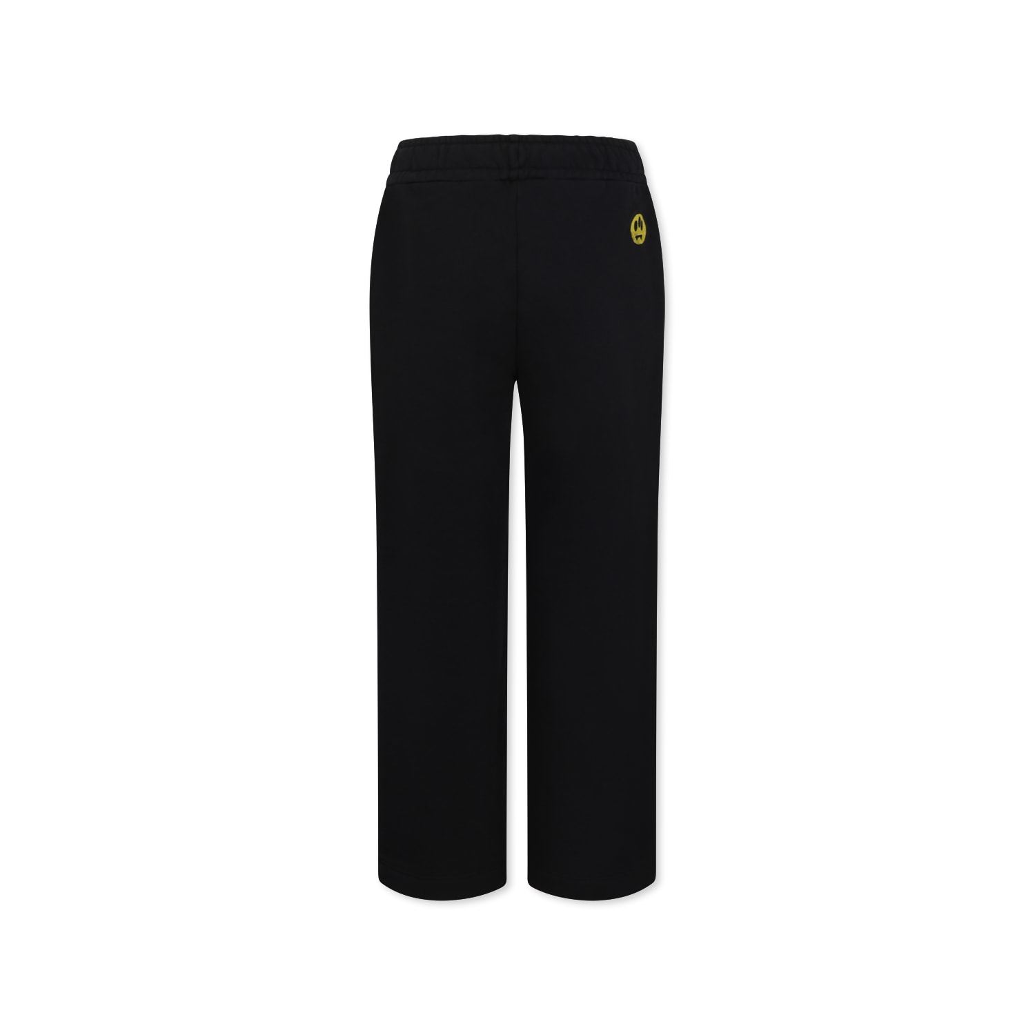 Barrow Black Trousers For Kids With Logo And Smiley In Black