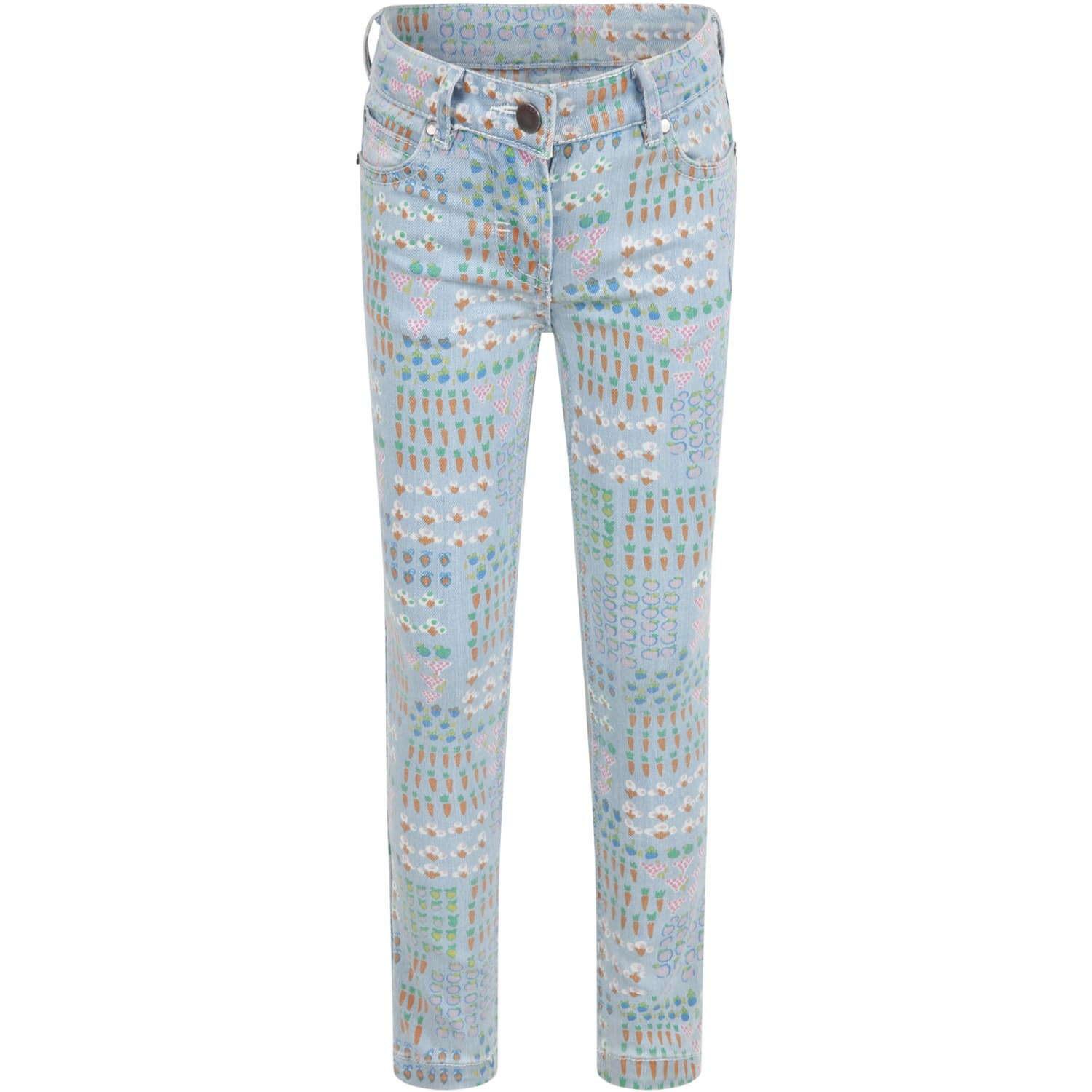 Stella McCartney Kids Light-blue Jeans For Babykids With Colorful Designs