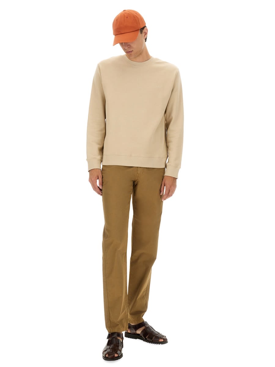 Apc Timeless Crewneck Sweater With Ribbed Details