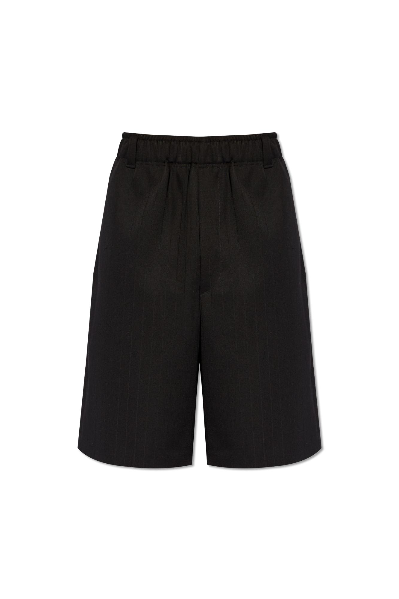 Shop Jacquemus Juego Linen Shorts In Black