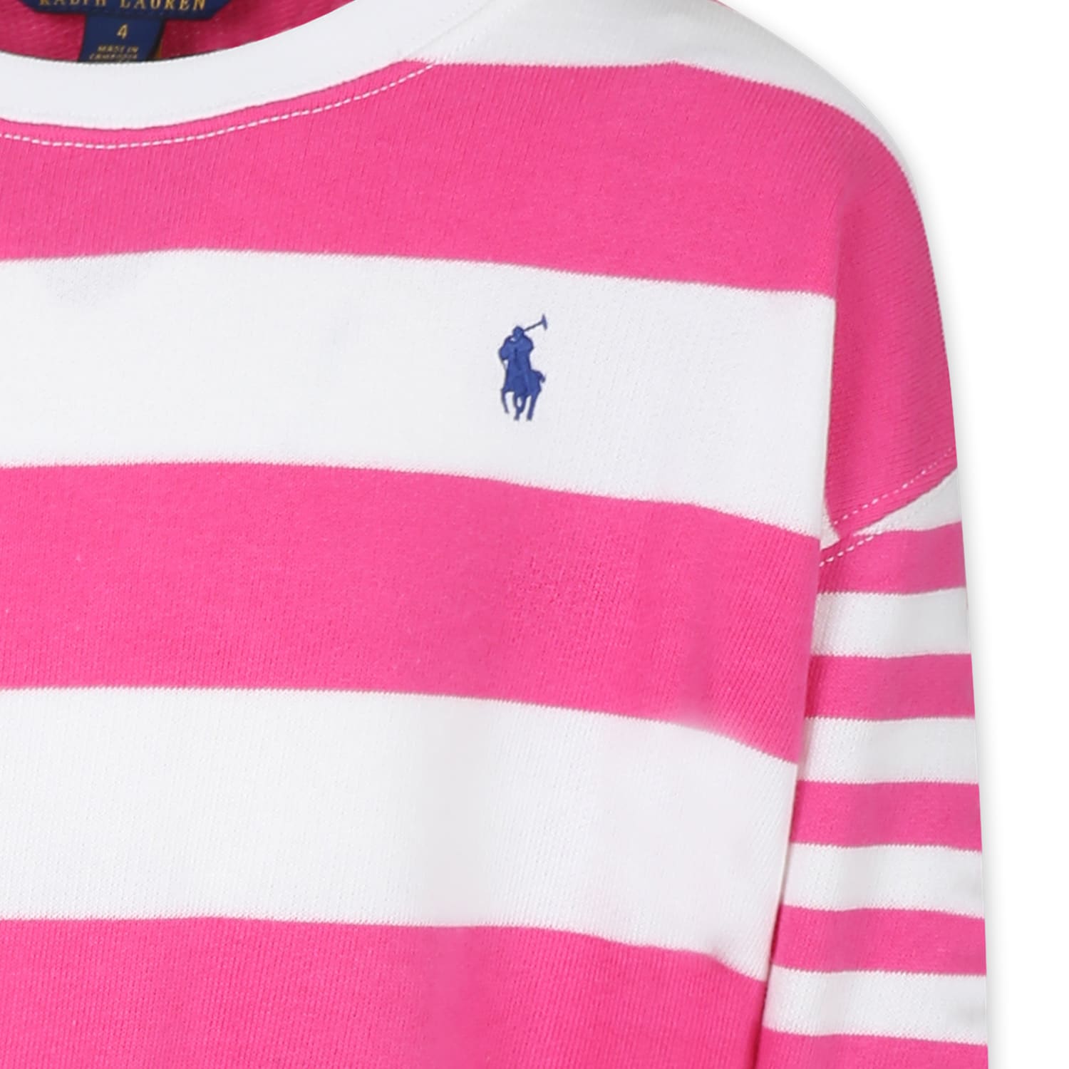 Shop Ralph Lauren Fuchsia Sweatshirt For Girl With Horse