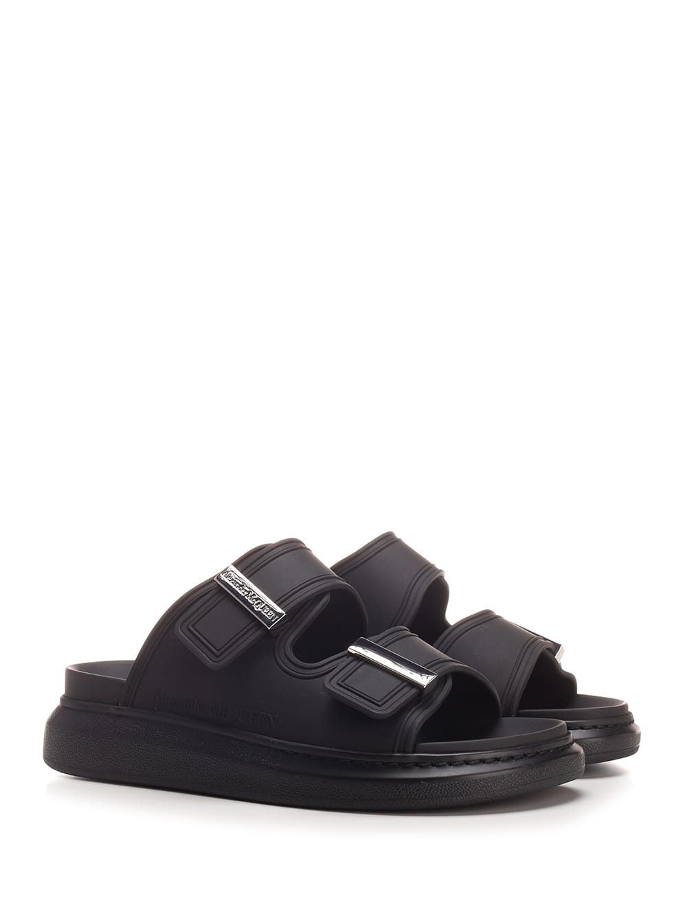 Shop Alexander Mcqueen Hybrid Sandals In Black