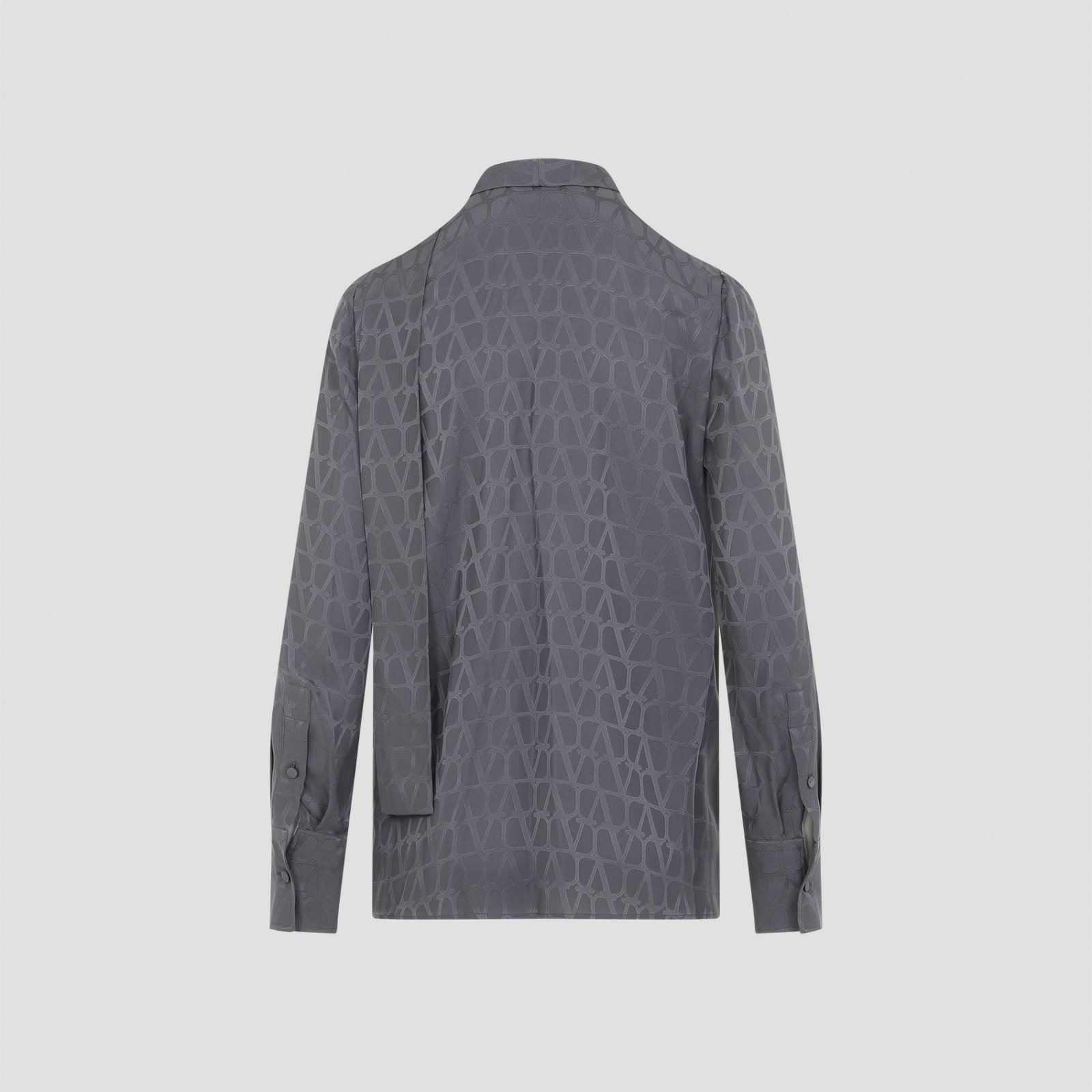 Shop Valentino Toile Iconographe Shirt In Mxe Stone Grey