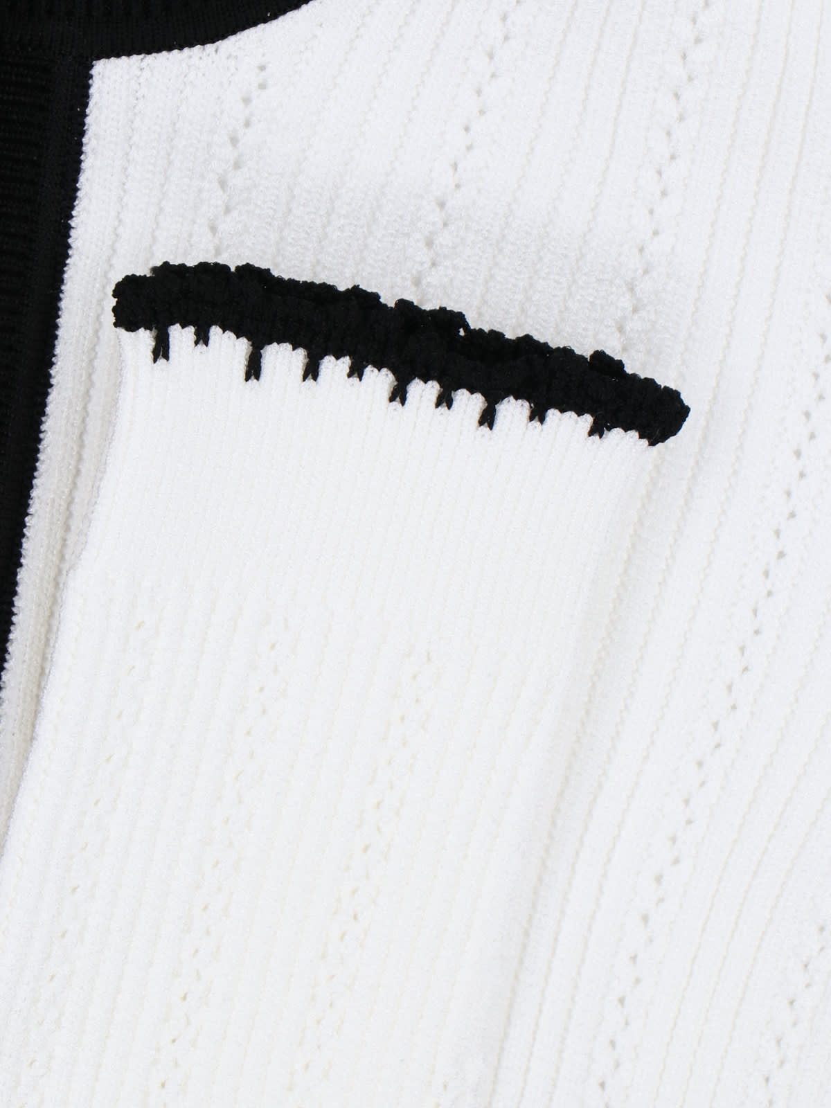 Shop Balmain Knitted Cardigan In White