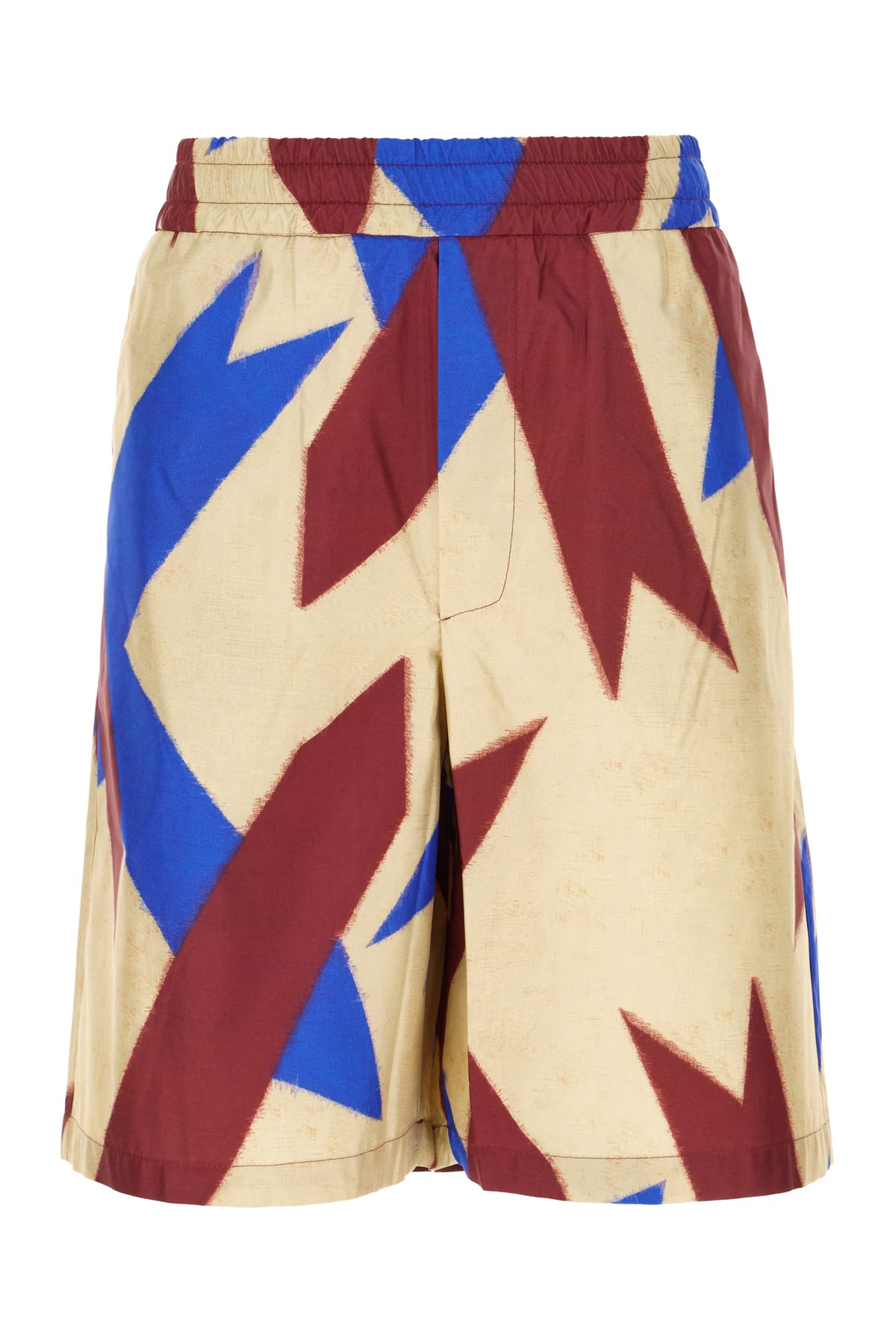 Printed Silk Bermuda Shorts