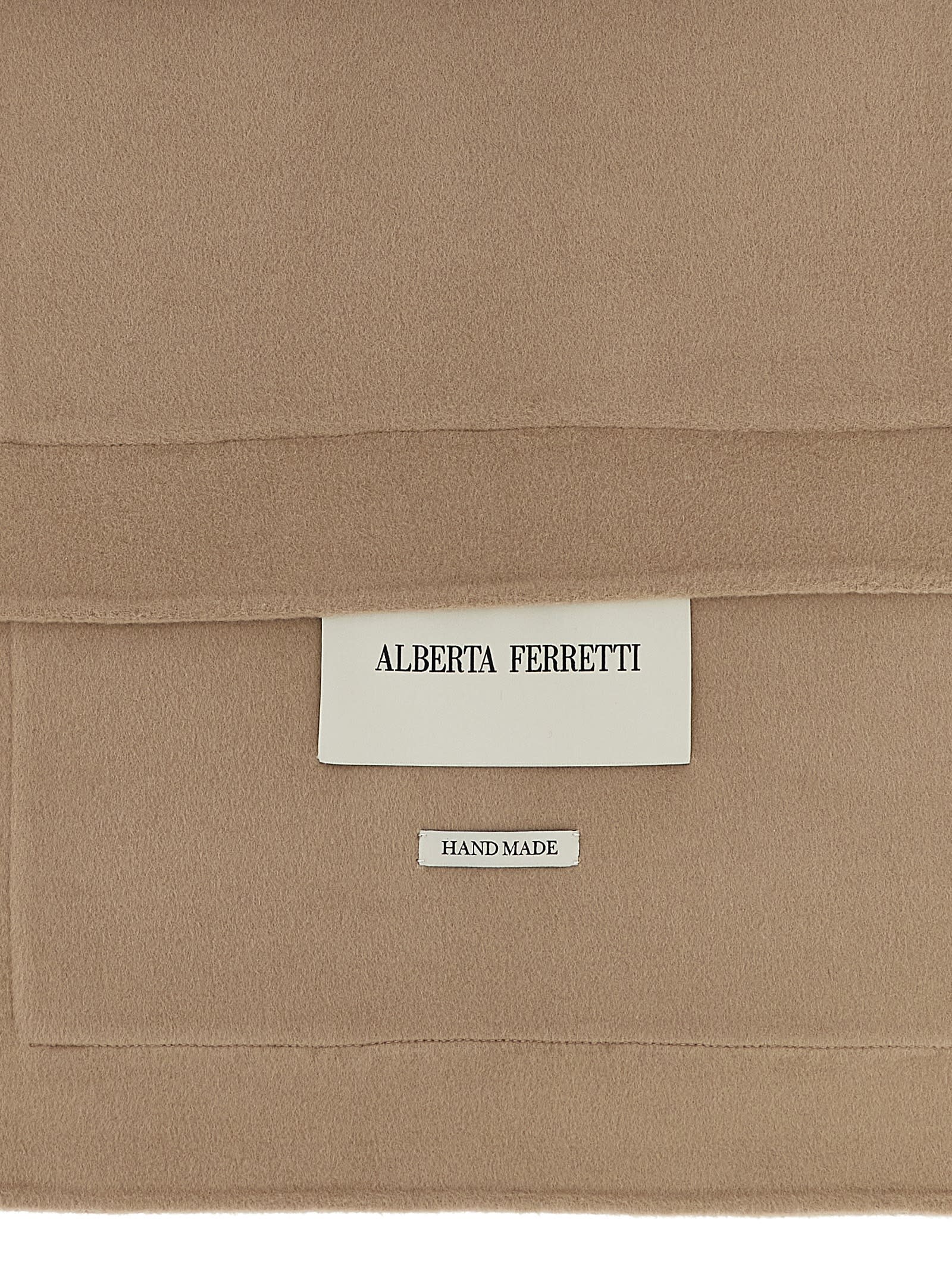 Alberta Ferretti Double Cloth Scarf Scarves And Foulards Beige In Brown