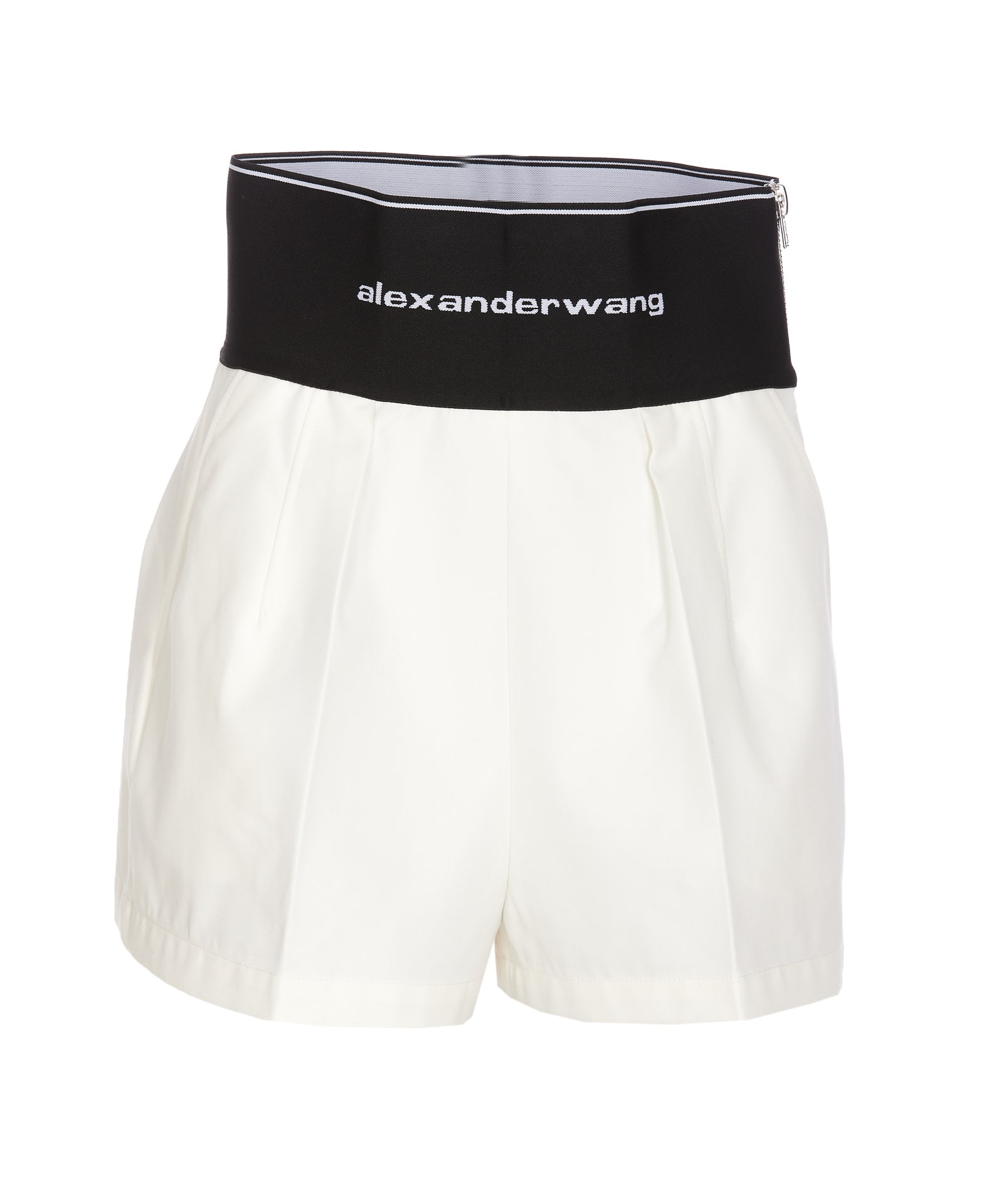 Shop Alexander Wang Safari Logo Shorts In White