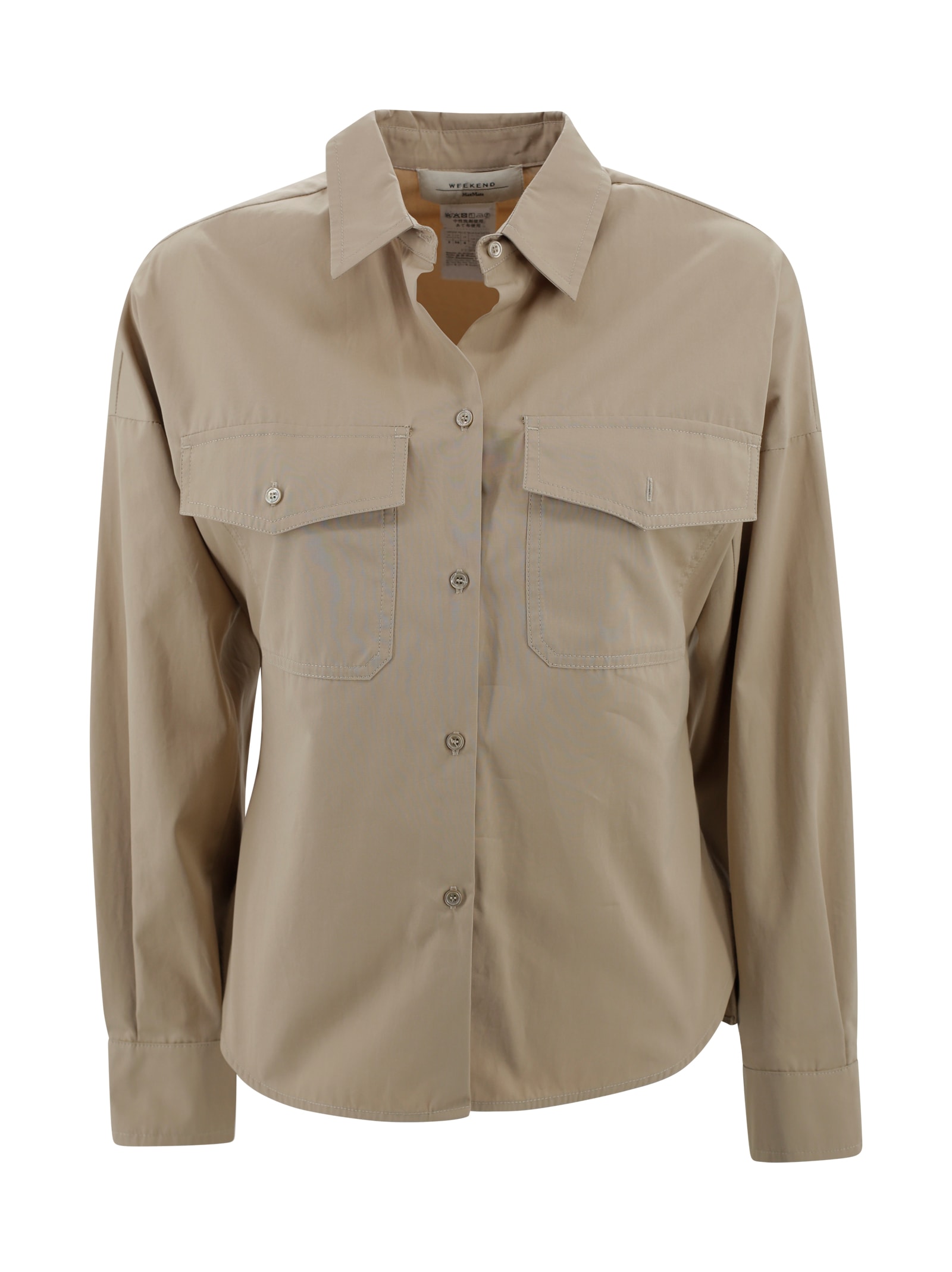 Beige Poplin Skipper Shirt