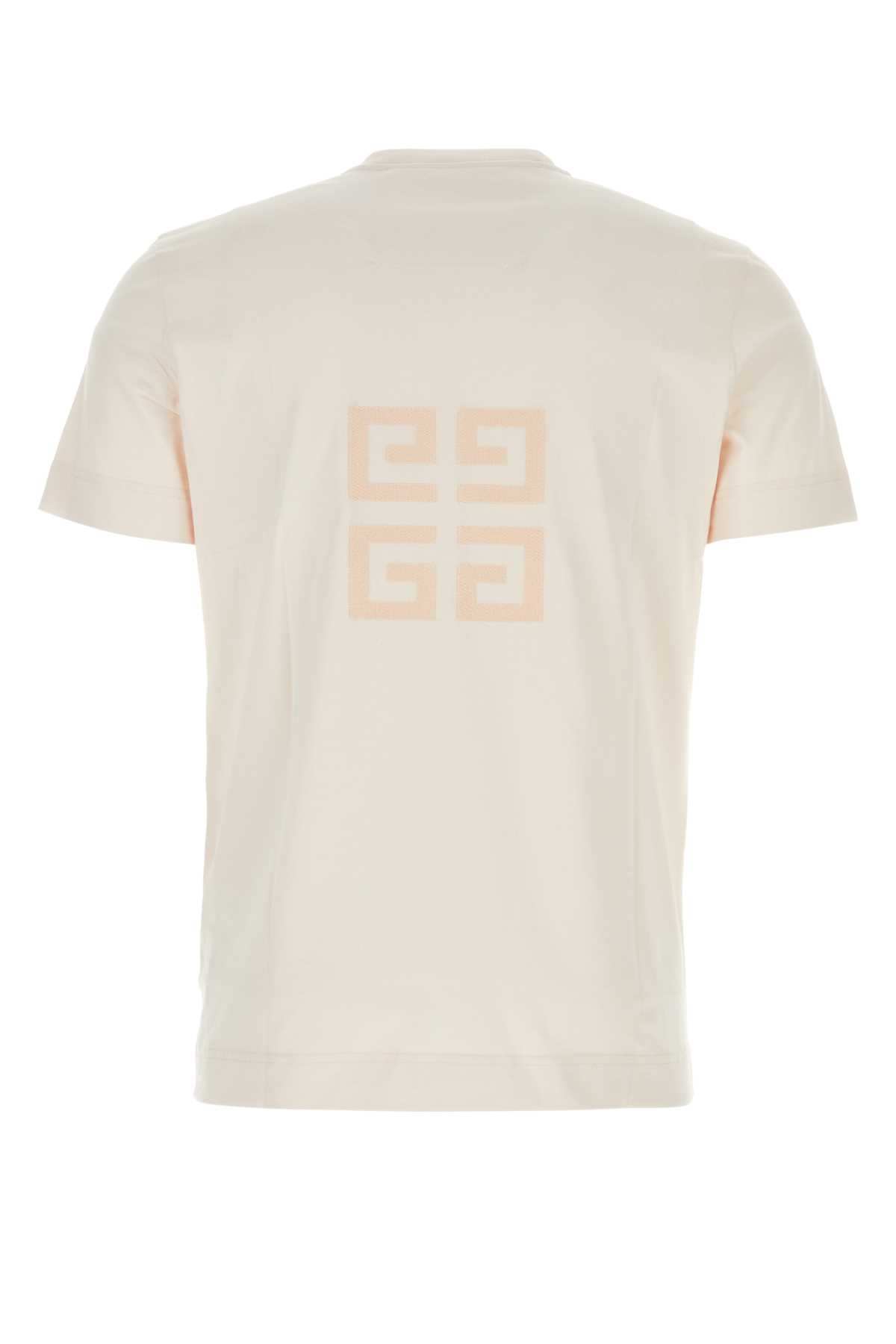 Shop Givenchy Pastel Pink Cotton T-shirt In Nudepink
