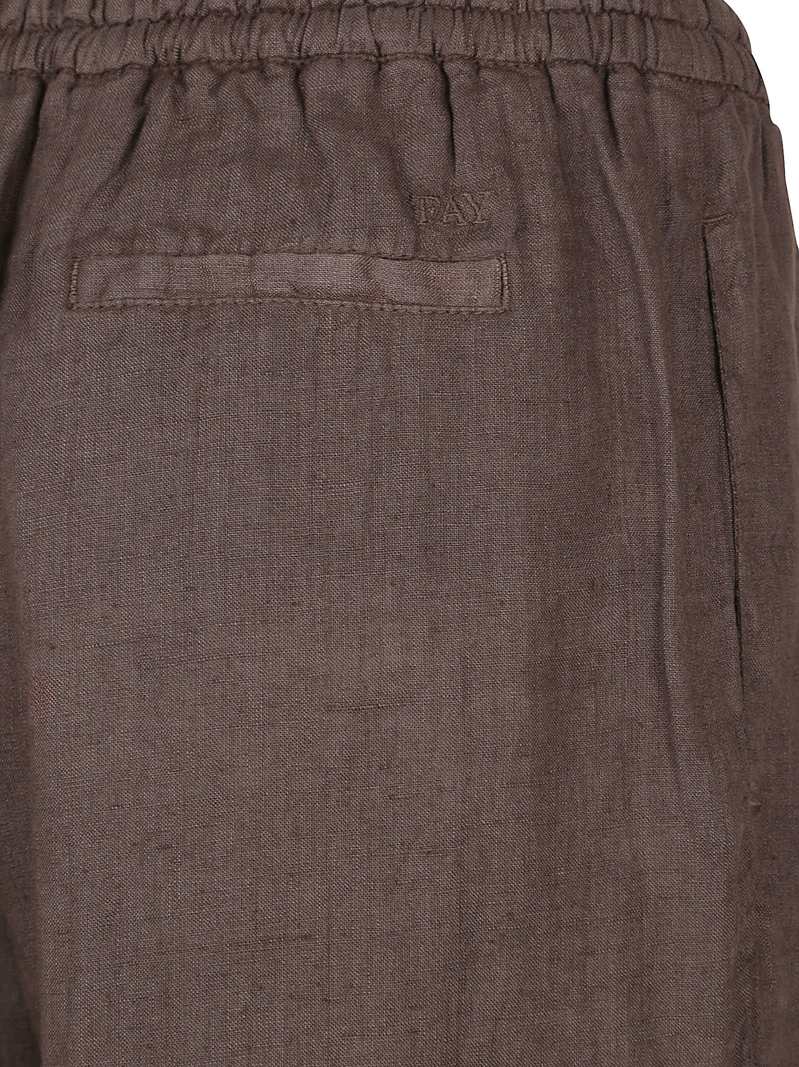 Fay High-waisted Trousers Brown In Brown