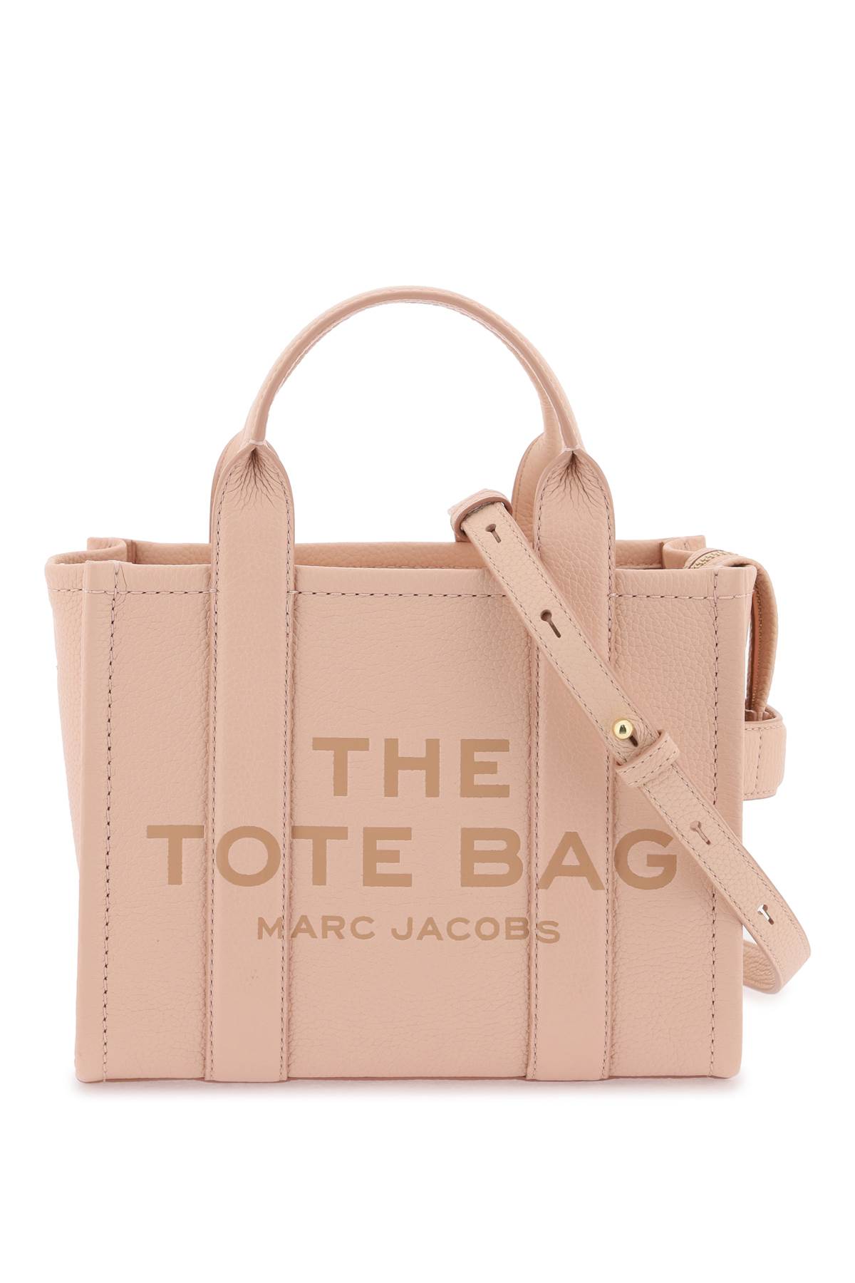 Marc Jacobs The Leather Small Tote Rose Handbag In Rose (pink)