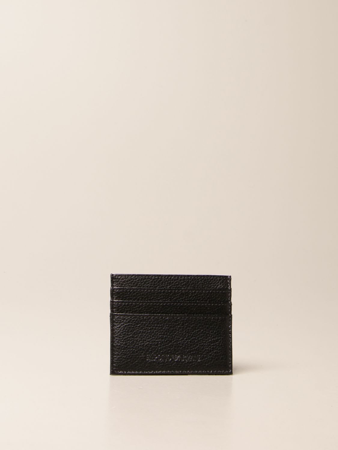 Emporio Armani Wallet Emporio Armani Credit Card Holder In Leather With Logo